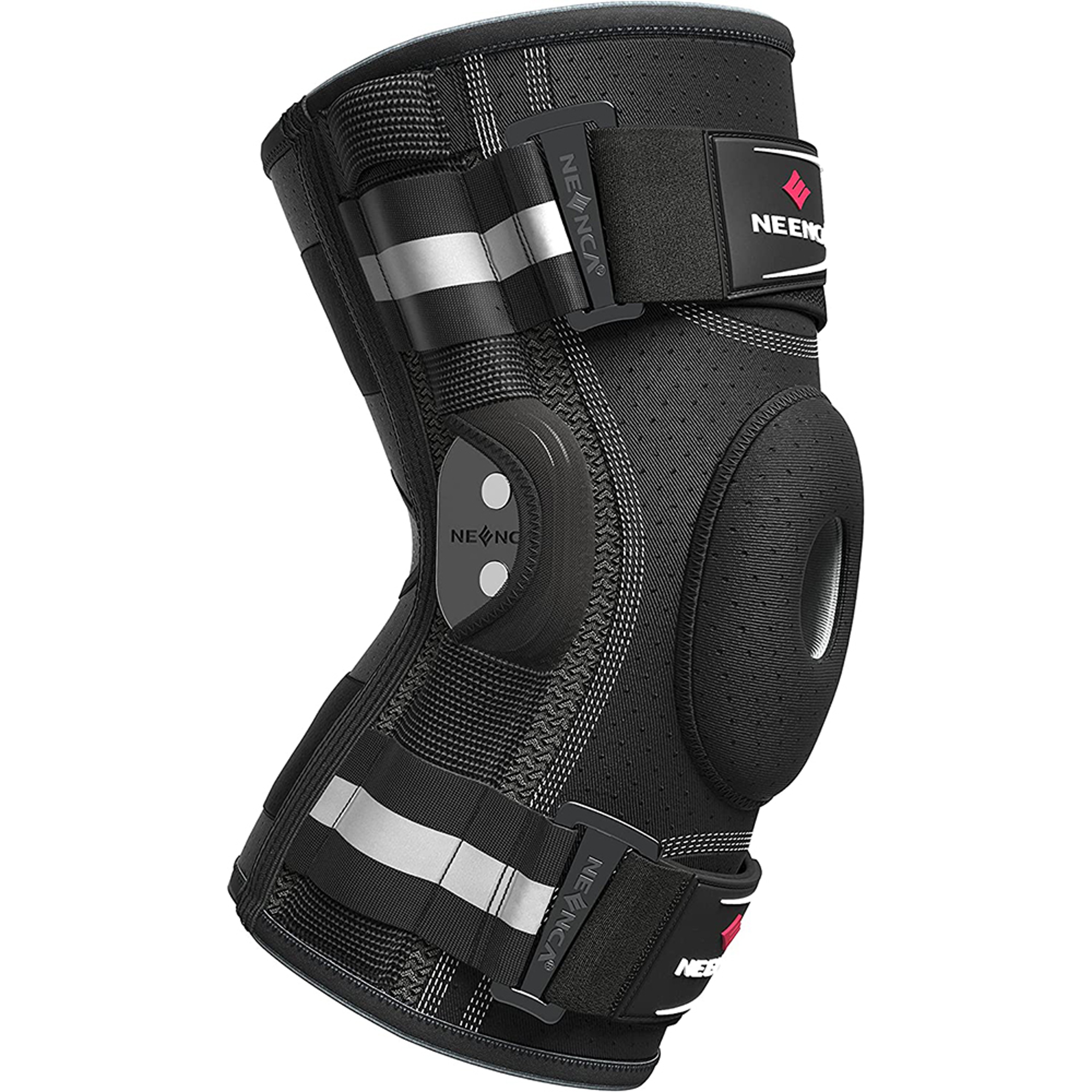 Hinged Knee Brace with Side Stabilizers for Joint Support and Pain Relief – view 1