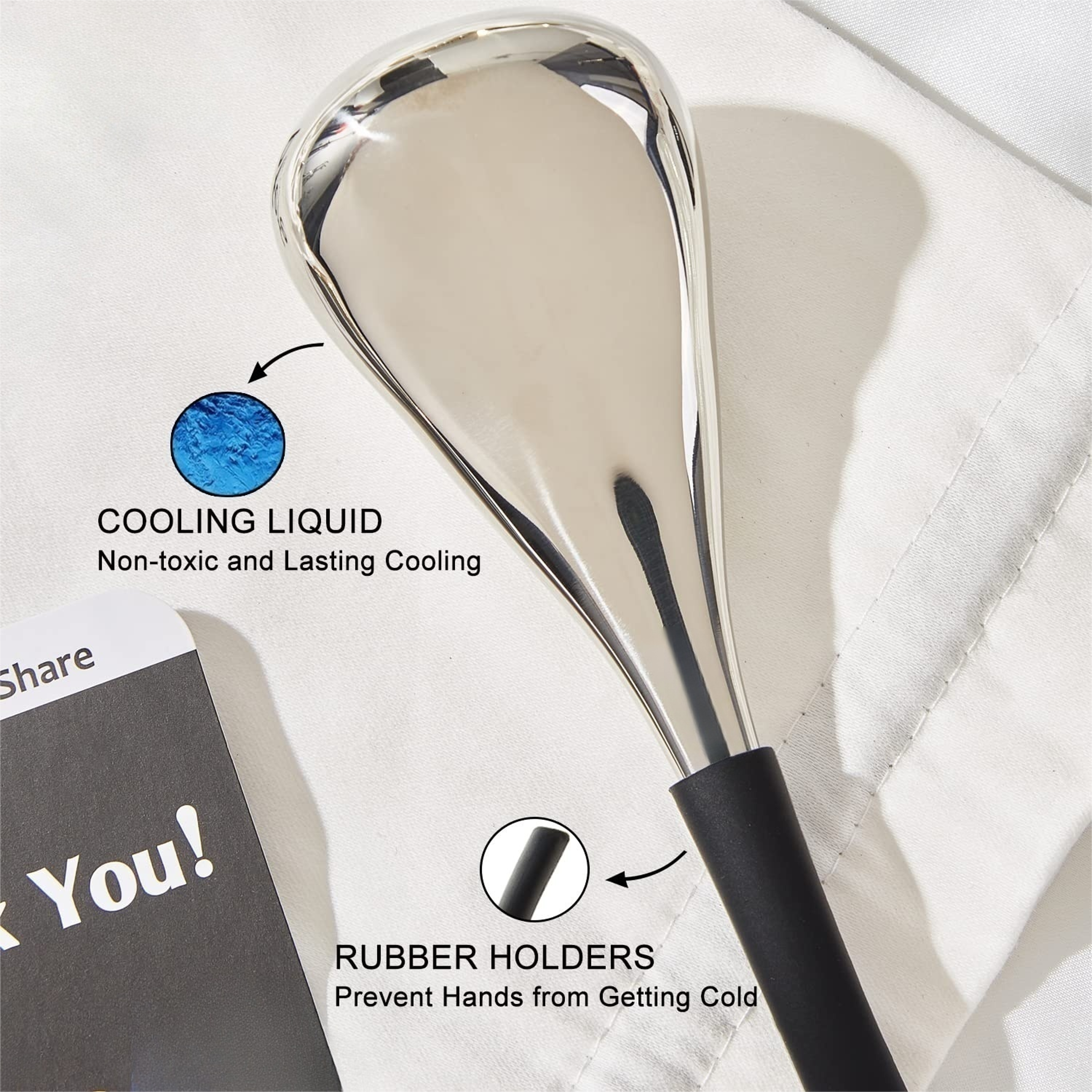 Stainless Steel Cryo Sticks Ice Globes Facial Skin Care Tool Cold Roller 2