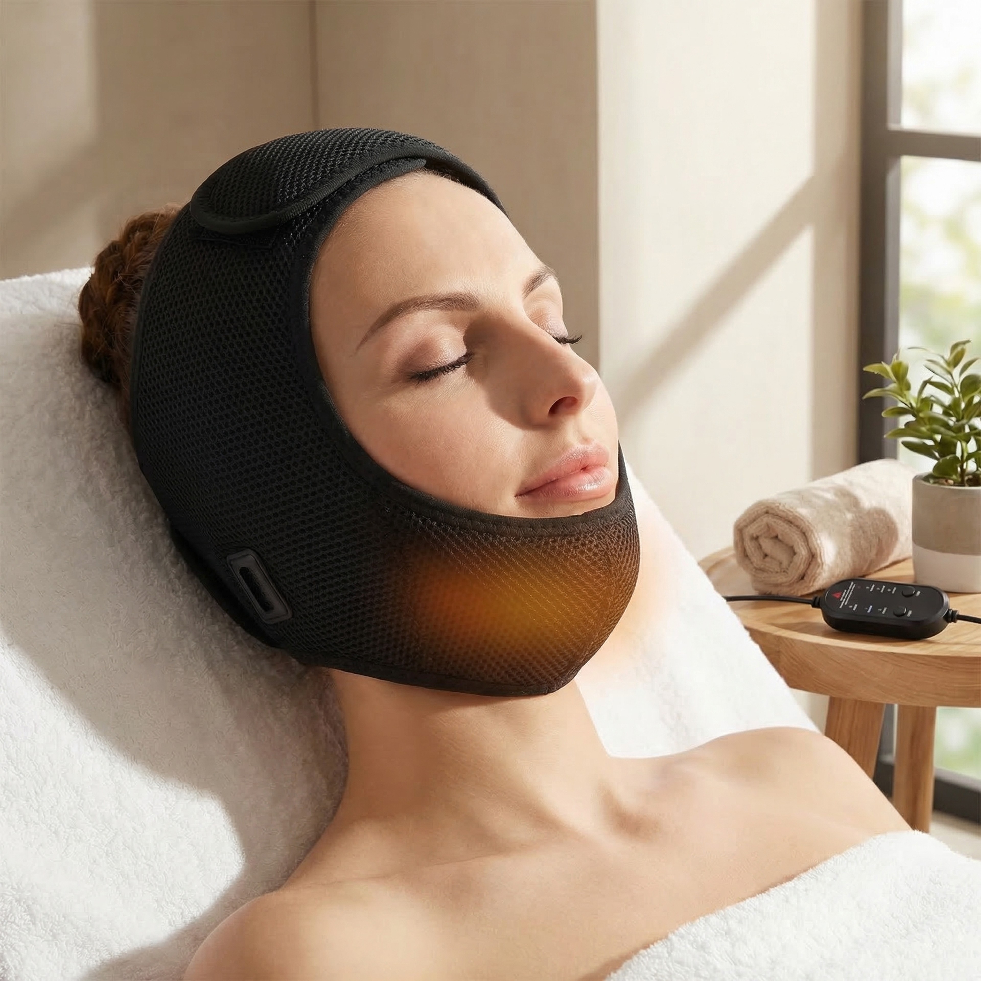 USB Electric Face Heating Wrap for TMJ and Jaw Relief – view 1