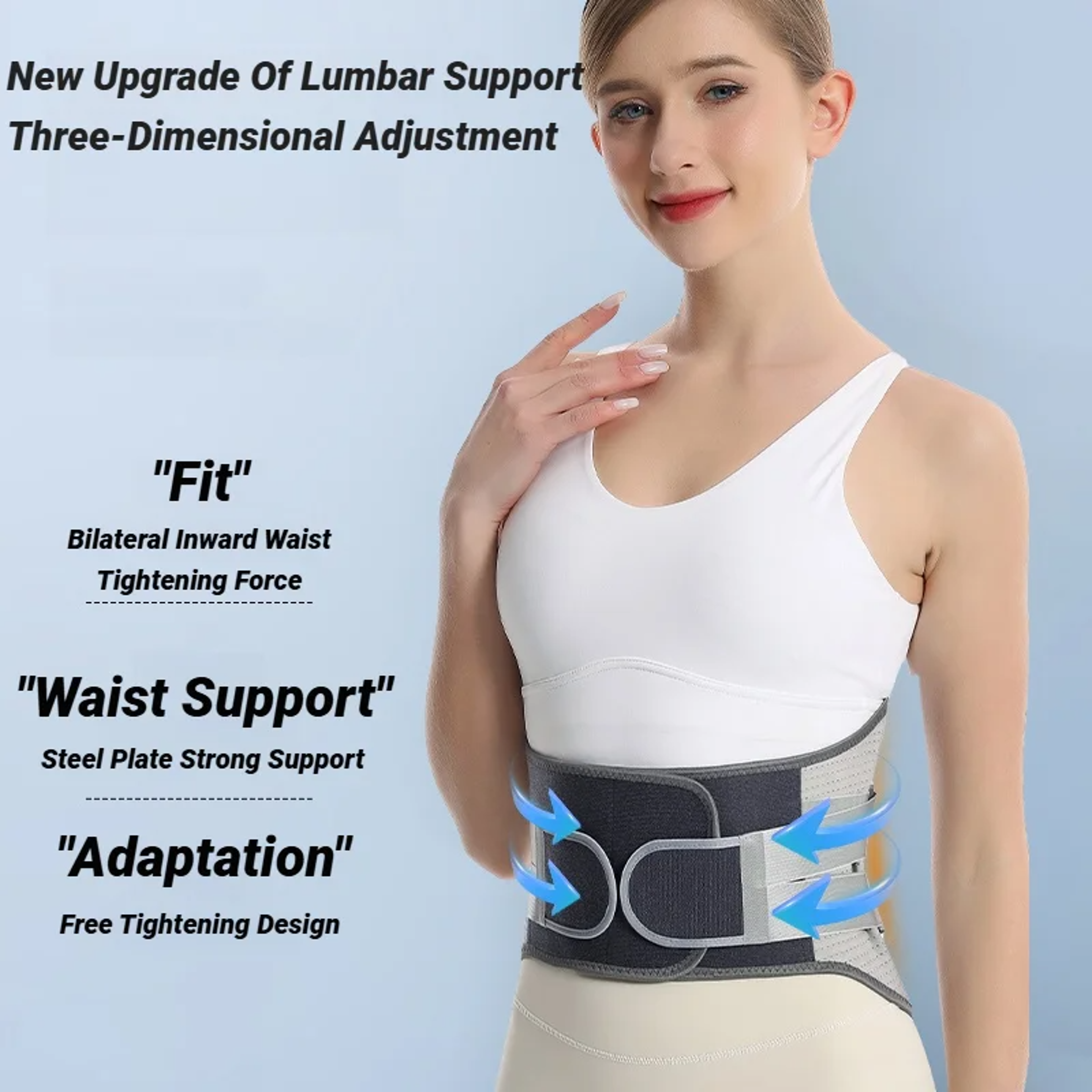 Adjustable Lower Back Brace Support Belt for Lumbar and Posture Support – view 3
