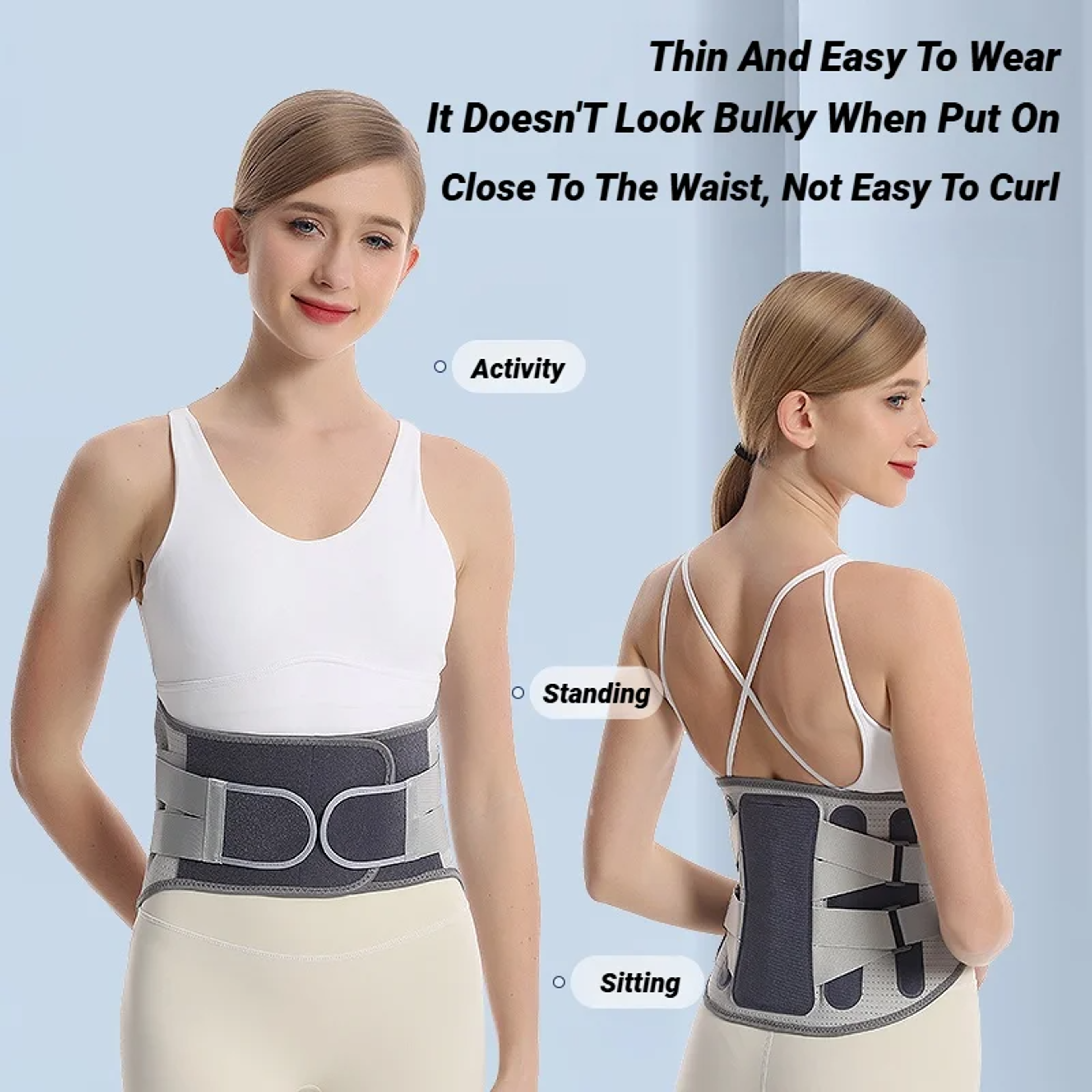 Adjustable Lower Back Brace Support Belt for Lumbar and Posture Support – view 4