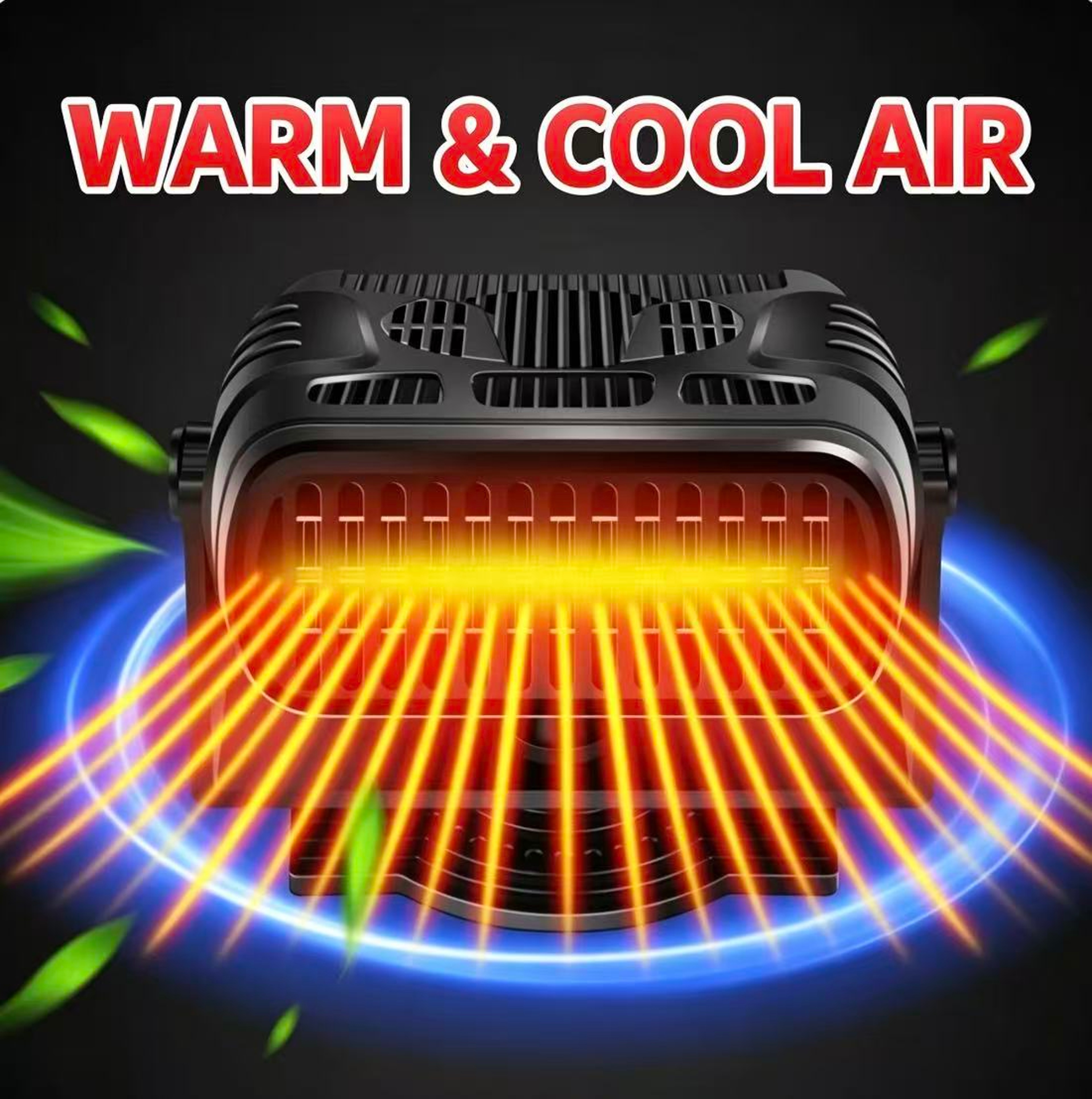 Portable Car Heater with 360° Rotating Windshield Defroster Fan – view 4