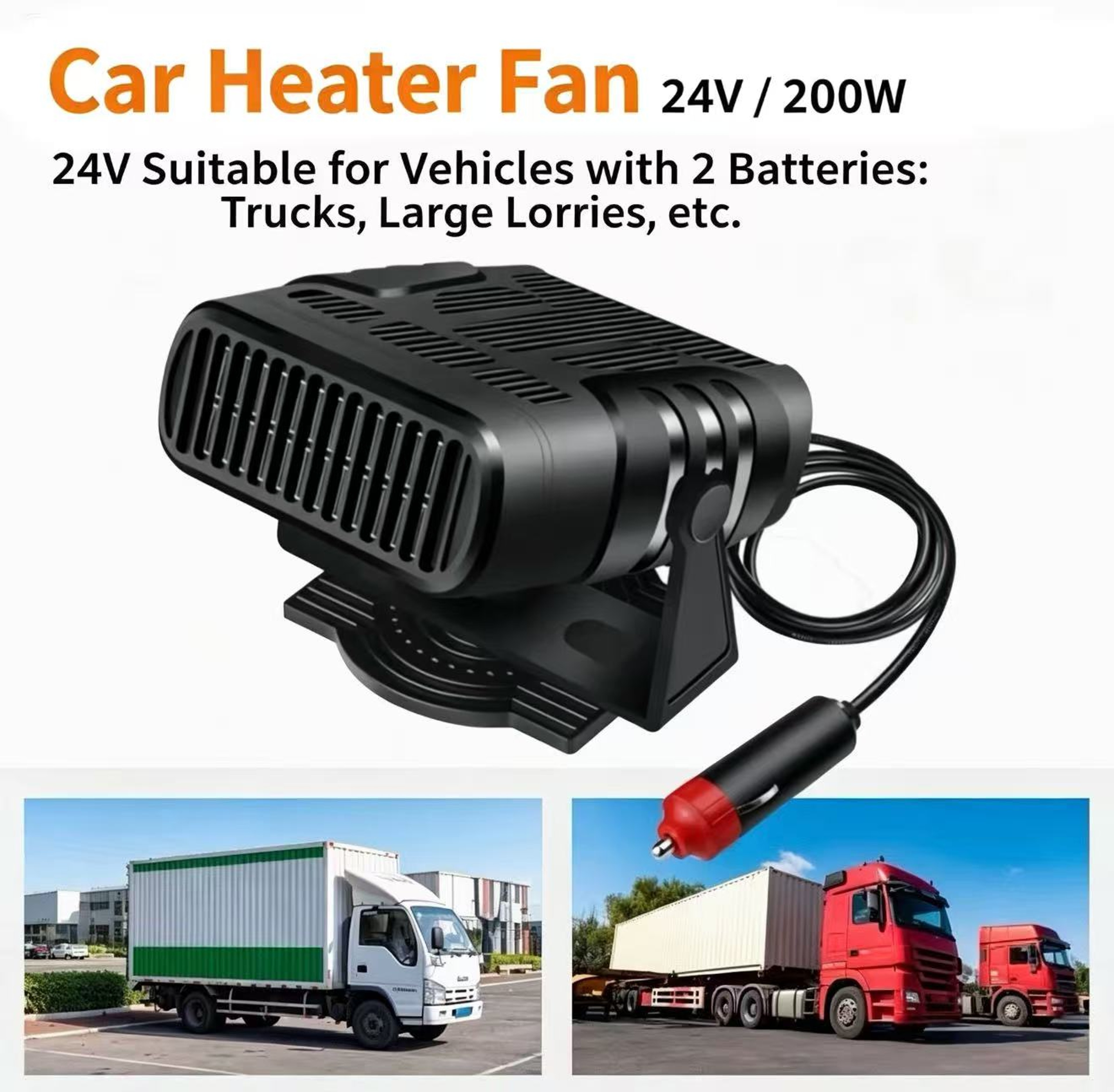 Portable Car Heater with 360° Rotating Windshield Defroster Fan – view 8