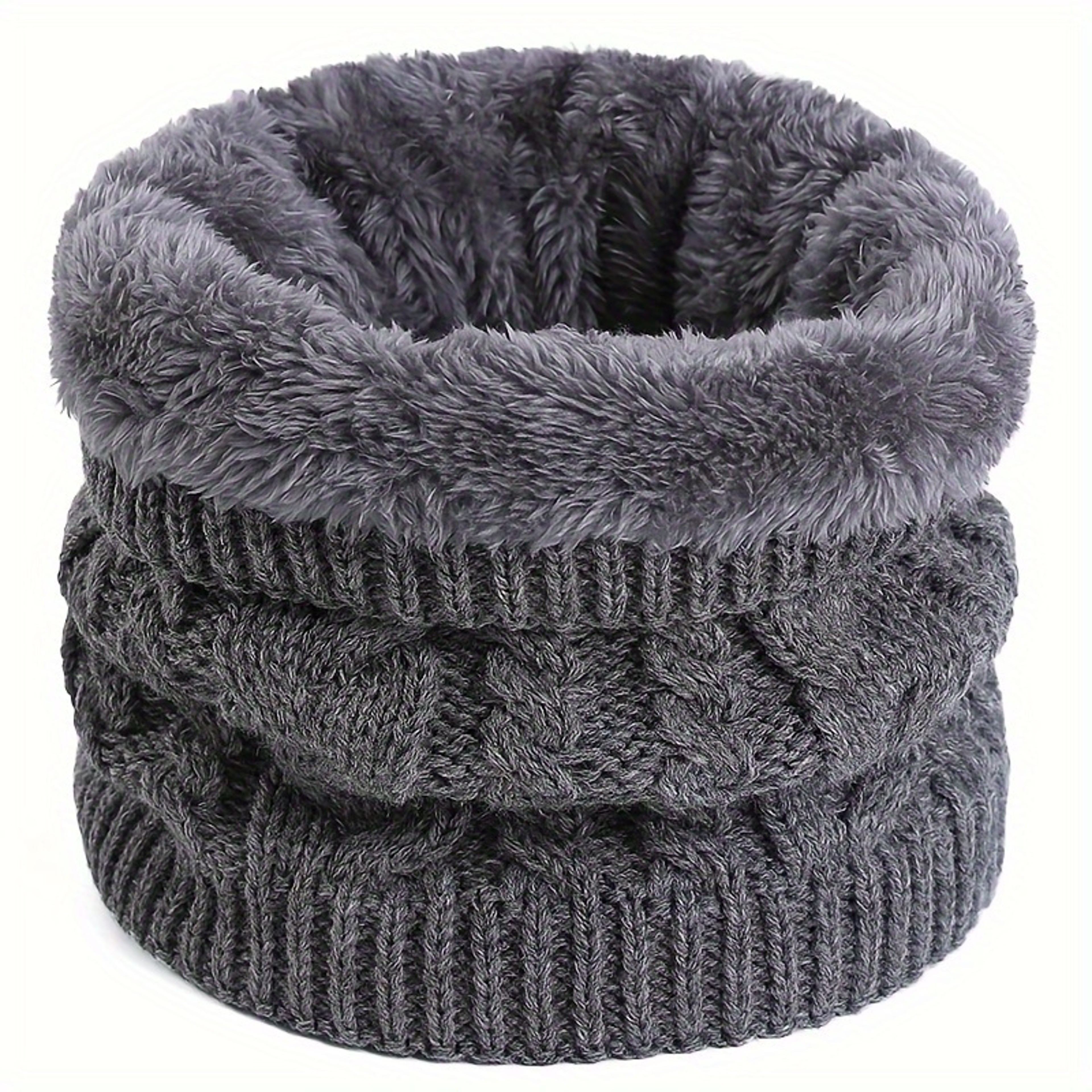 Polyester Winter Neck Warmer Scarf For Women Multifunctional Cold Weather Accessory 9