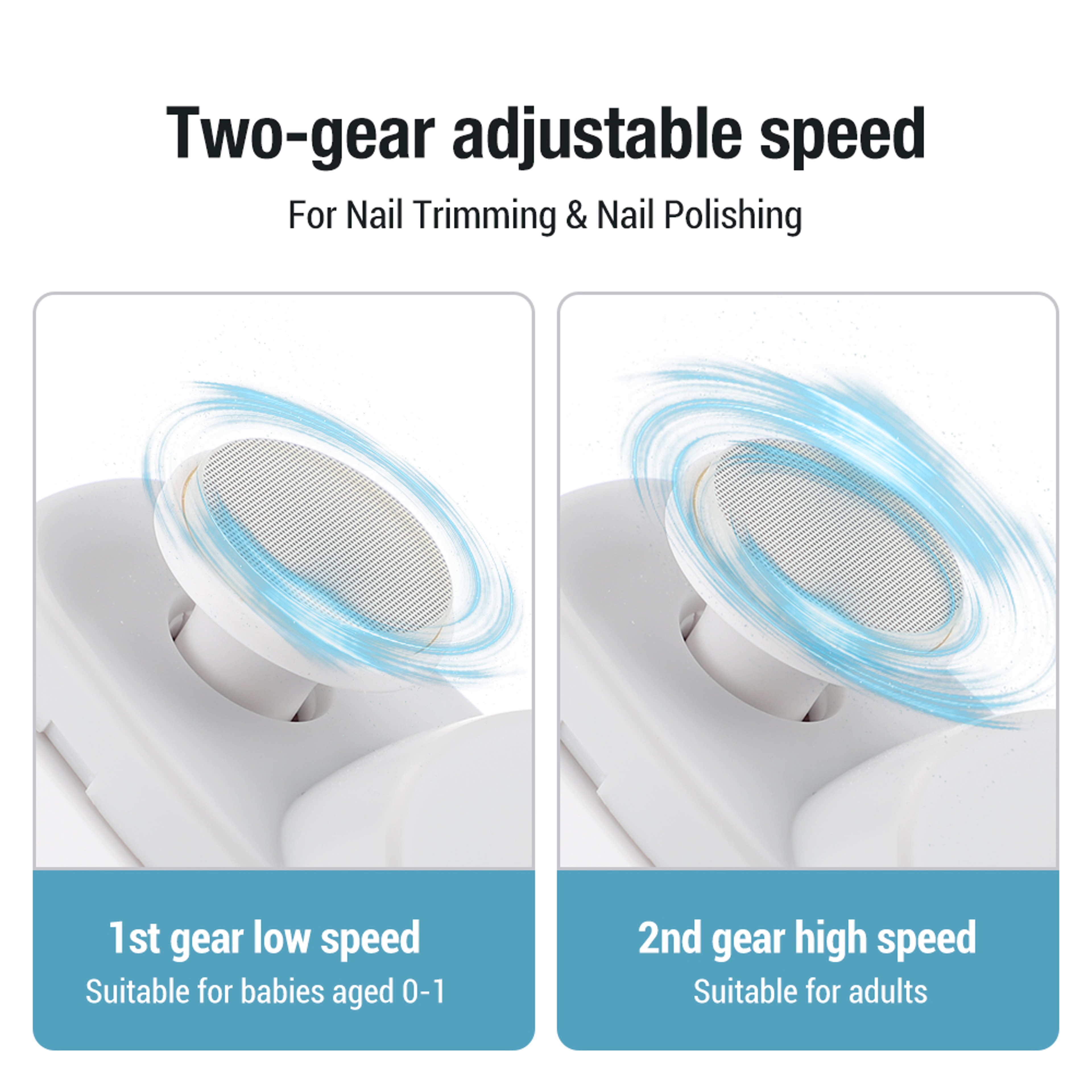 Electric Nail Clipper for Babies and Adults with LED Light and Nail Polisher – view 4
