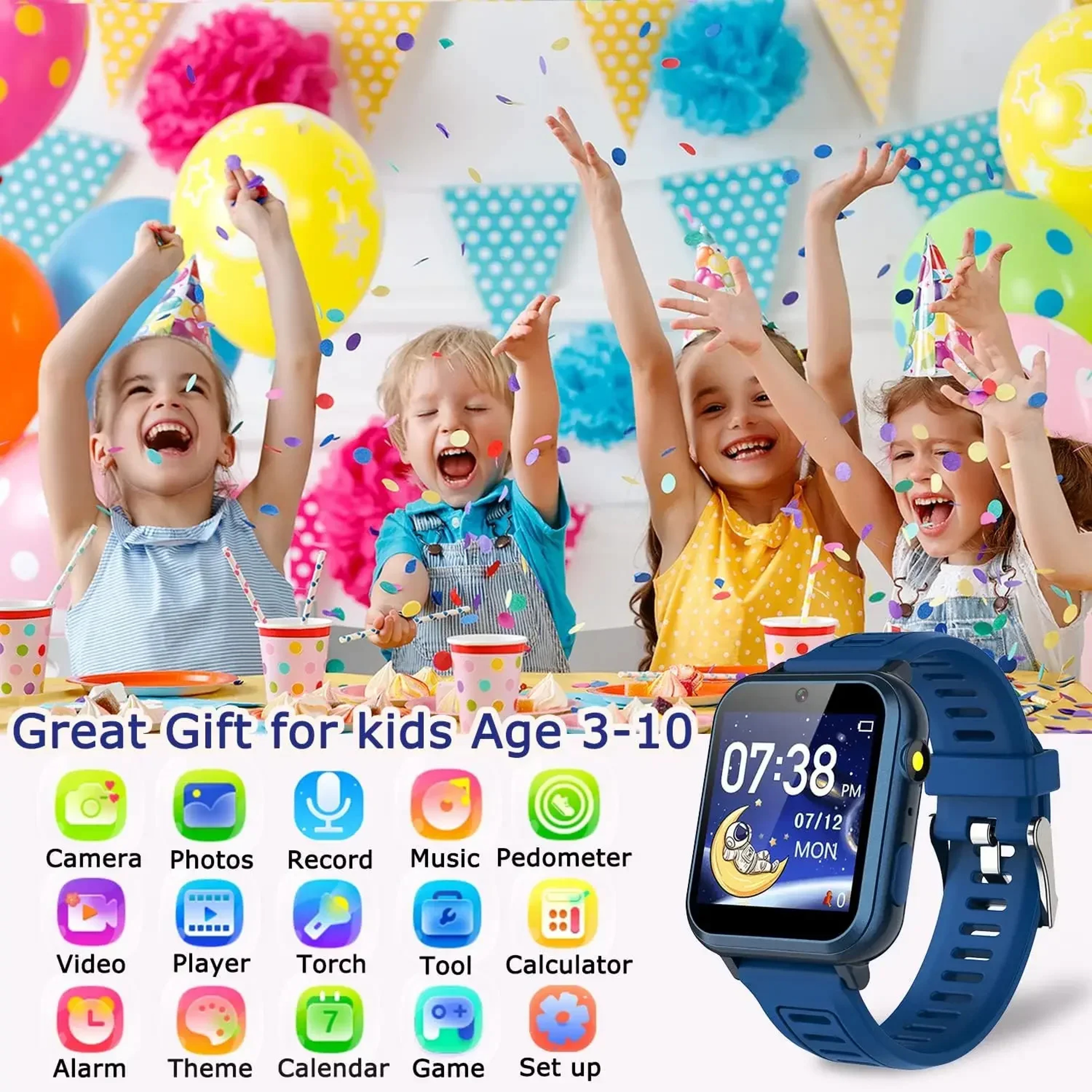 Kids Smart Watch With Games Touchscreen Camera And Step Tracker 5