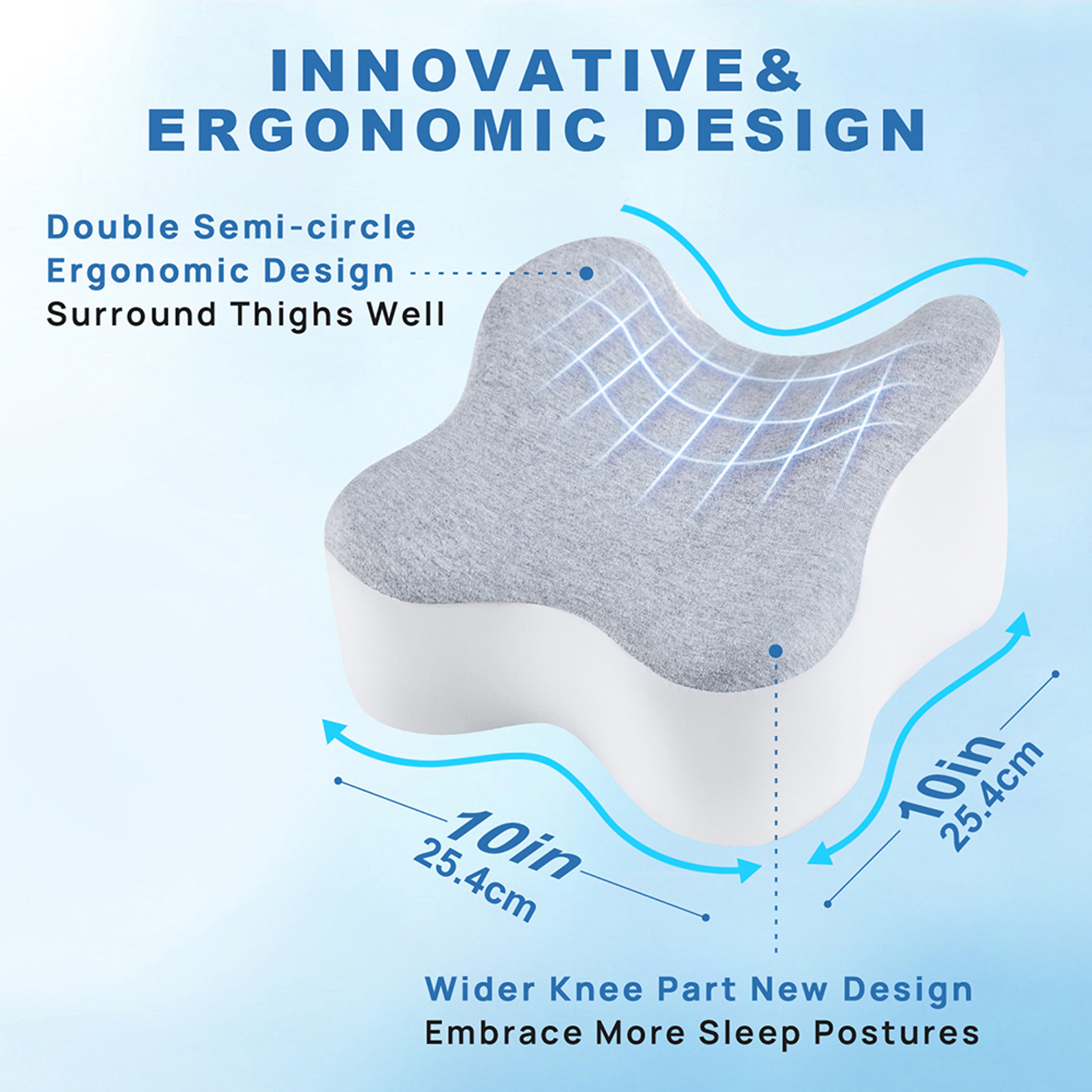 Memory Foam Leg And Knee Pillow For Side Sleepers 3