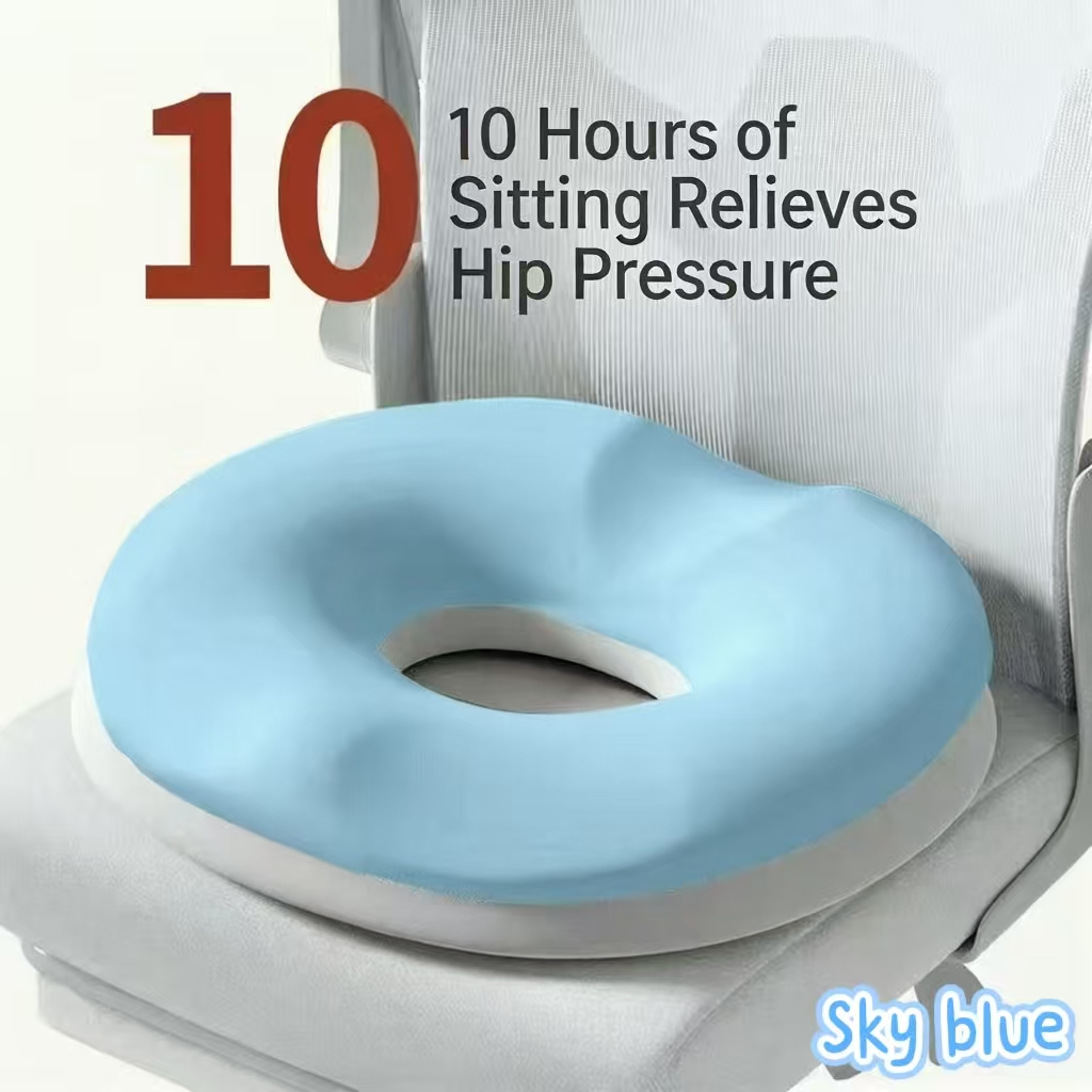 Memory Foam Donut Seat Cushion for Tailbone Support and Comfortable Seating – view 2