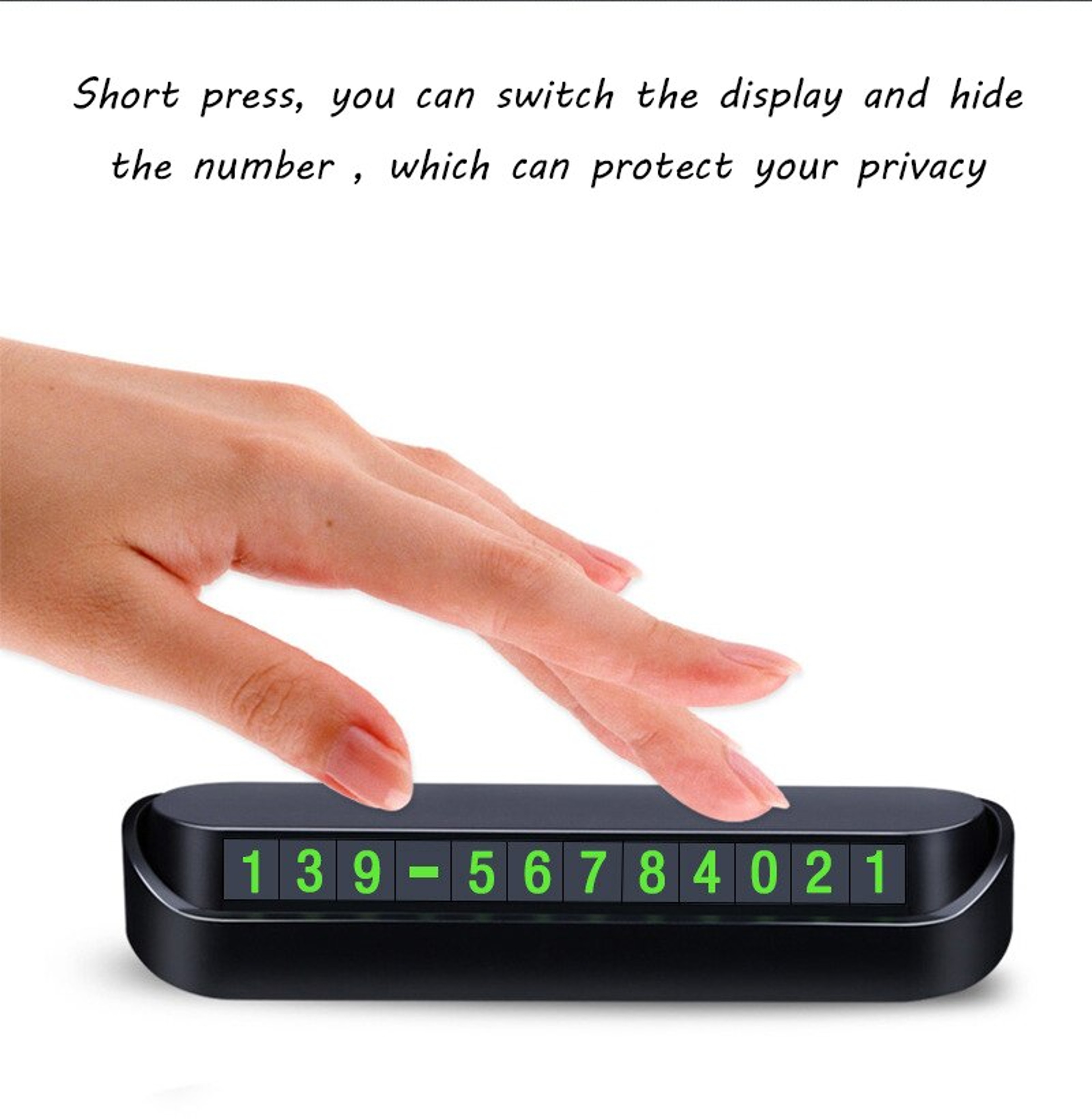 Car Temporary Parking Phone Number Card For Contact Display 2