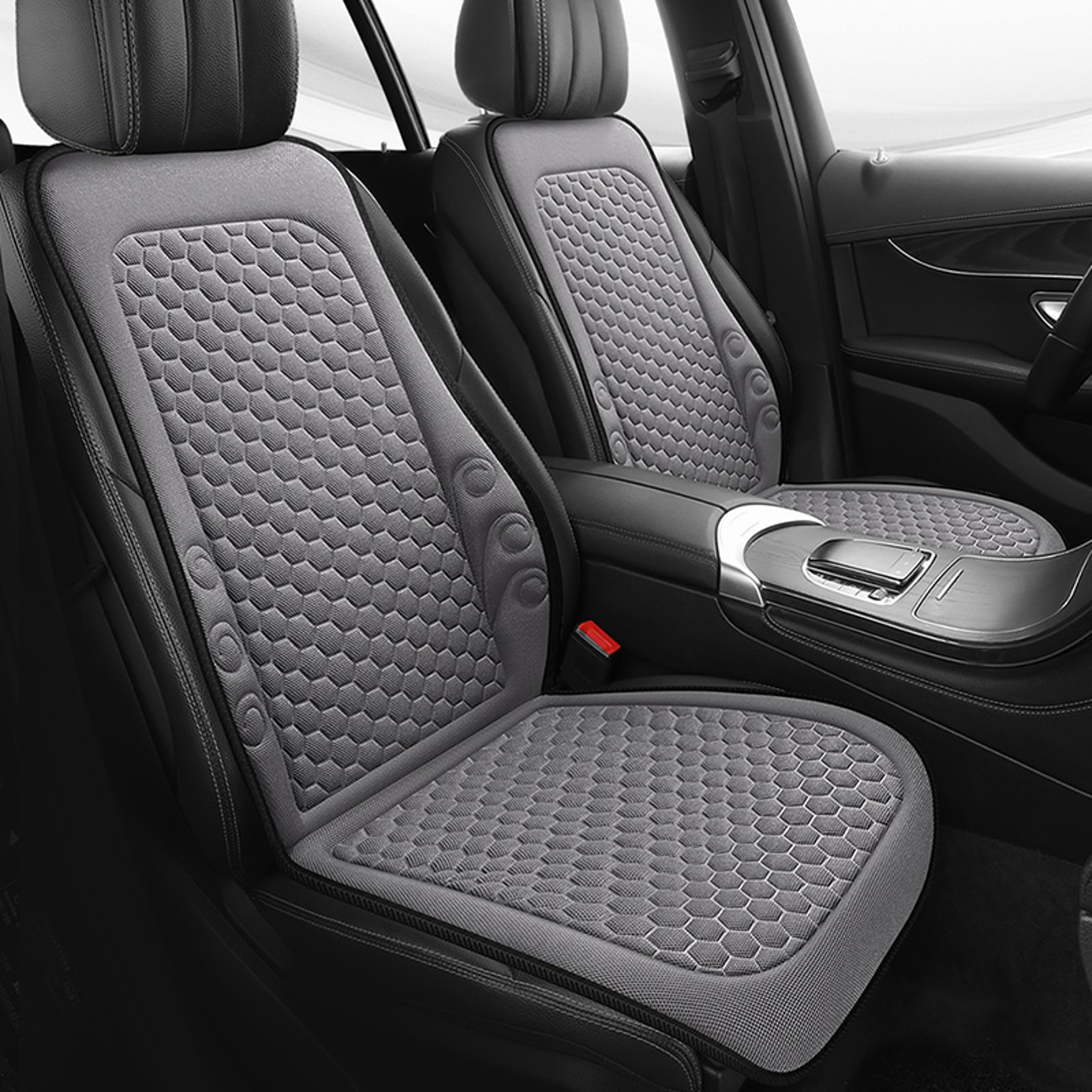 Breathable Car Front Seat Cushion with Non-Slip Protector – view 3