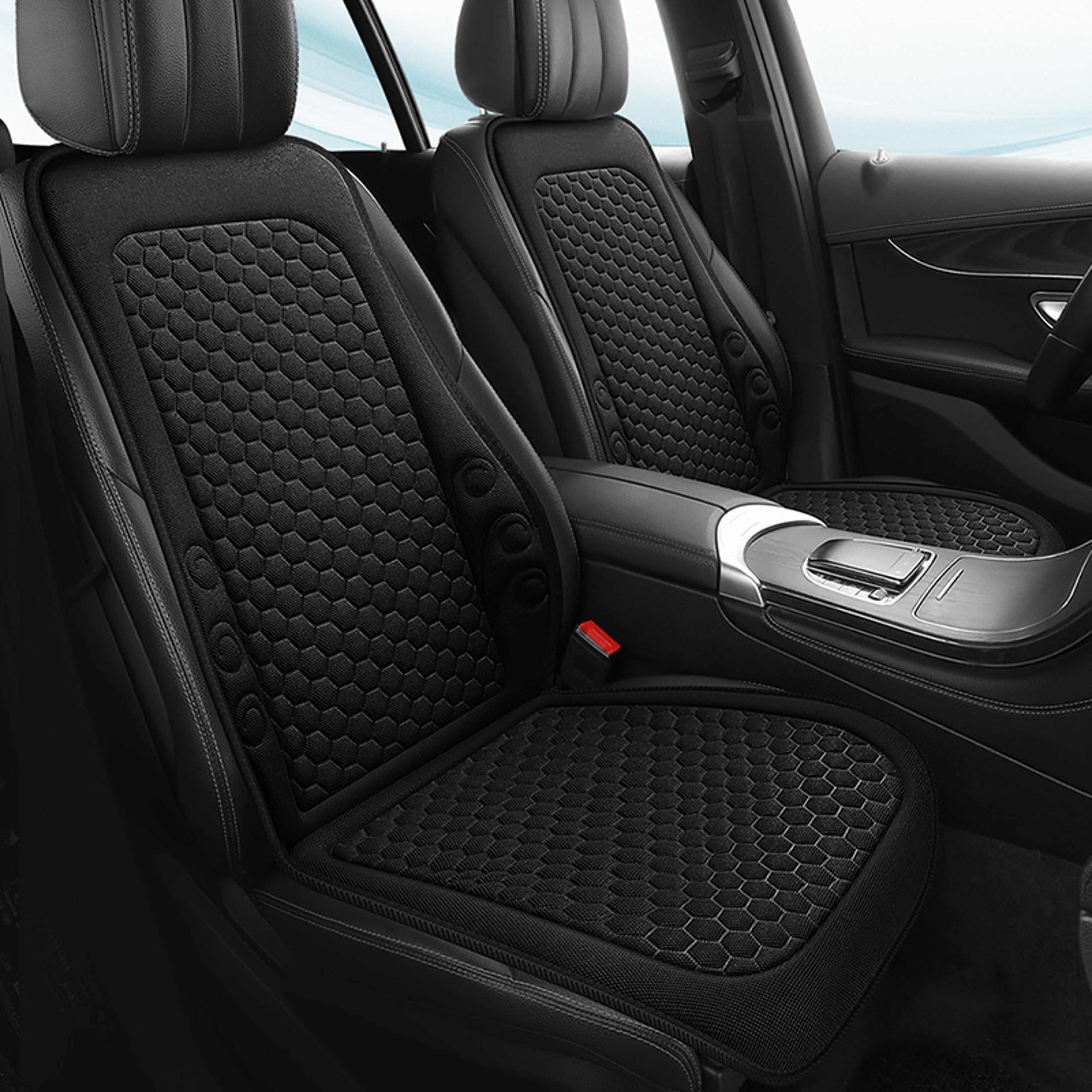 Breathable Car Front Seat Cushion with Non-Slip Protector – view 2