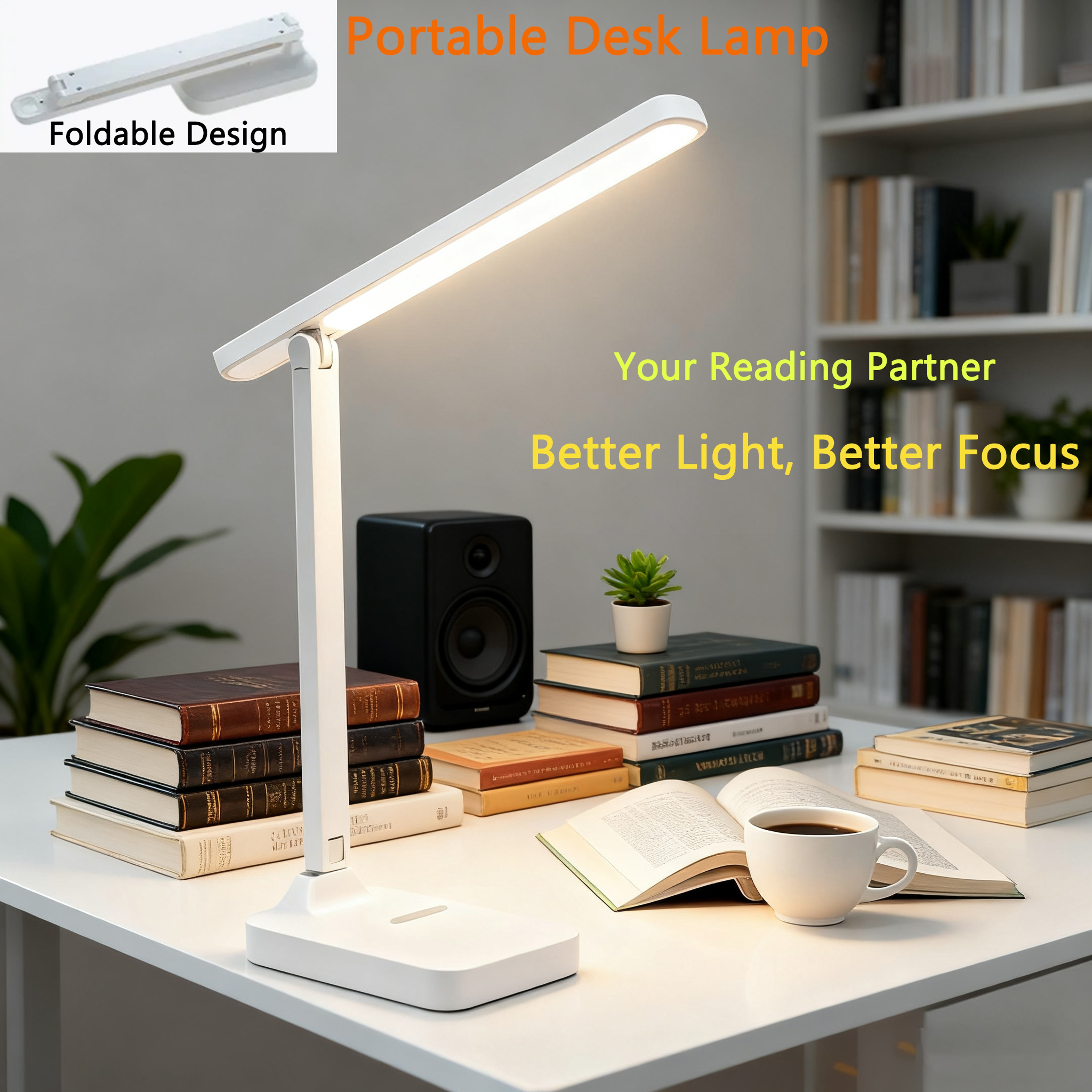 Foldable LED Desk Lamp With 3Level Dimming And Touch Control 0