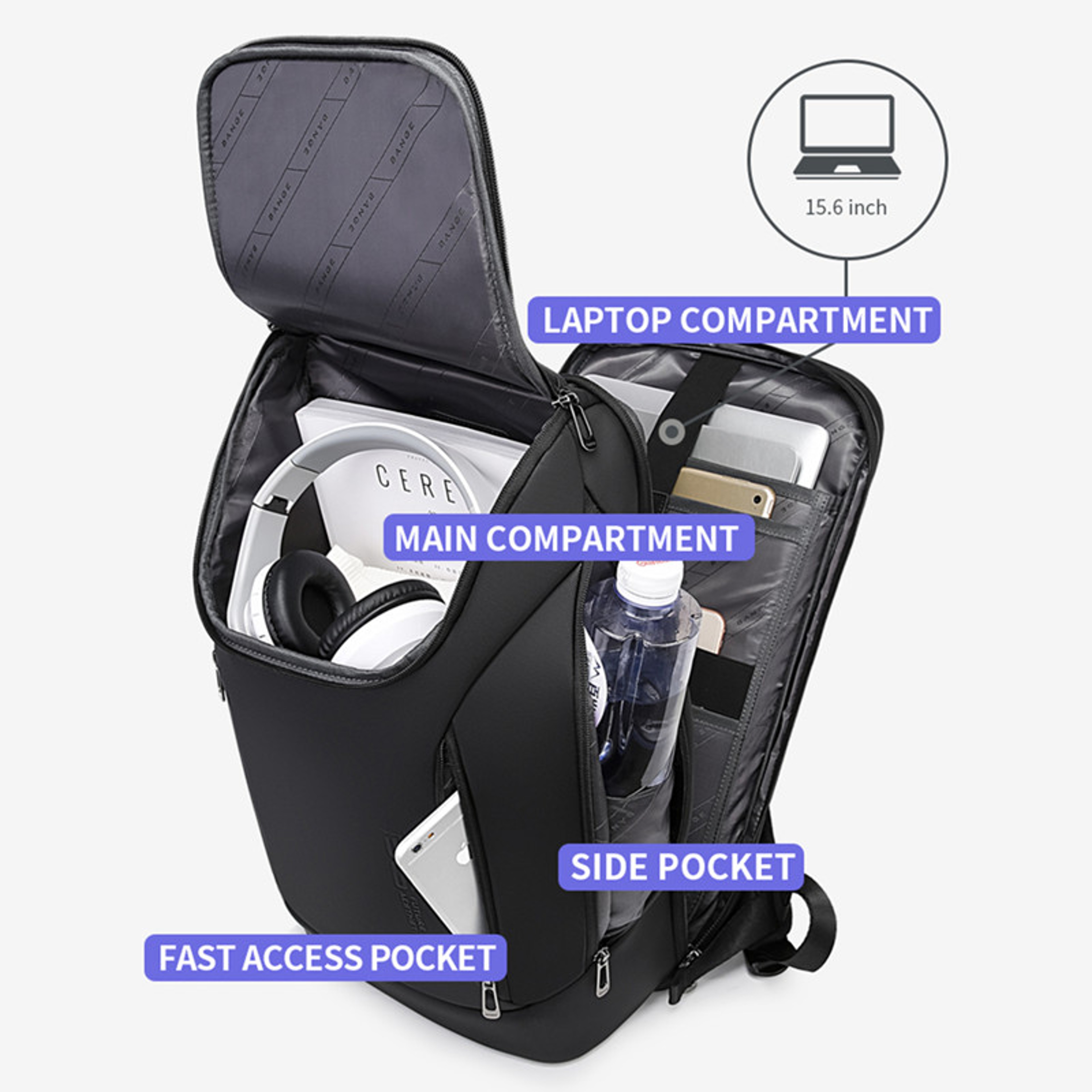 Waterproof Laptop Backpack with USB Charging Port for Travel and Business – view 2