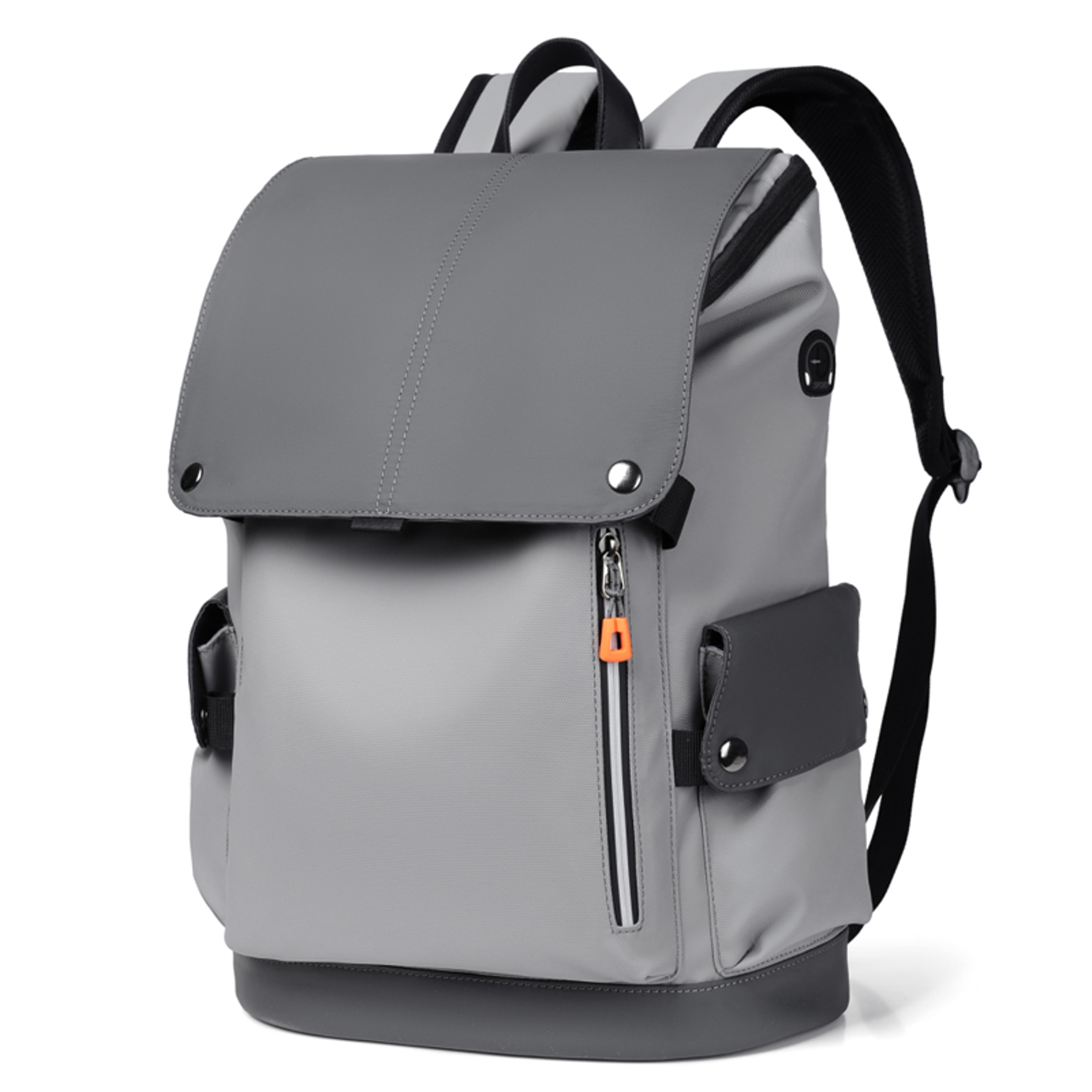 Men's Waterproof PU Leather Laptop Backpack with USB Charging – view 1