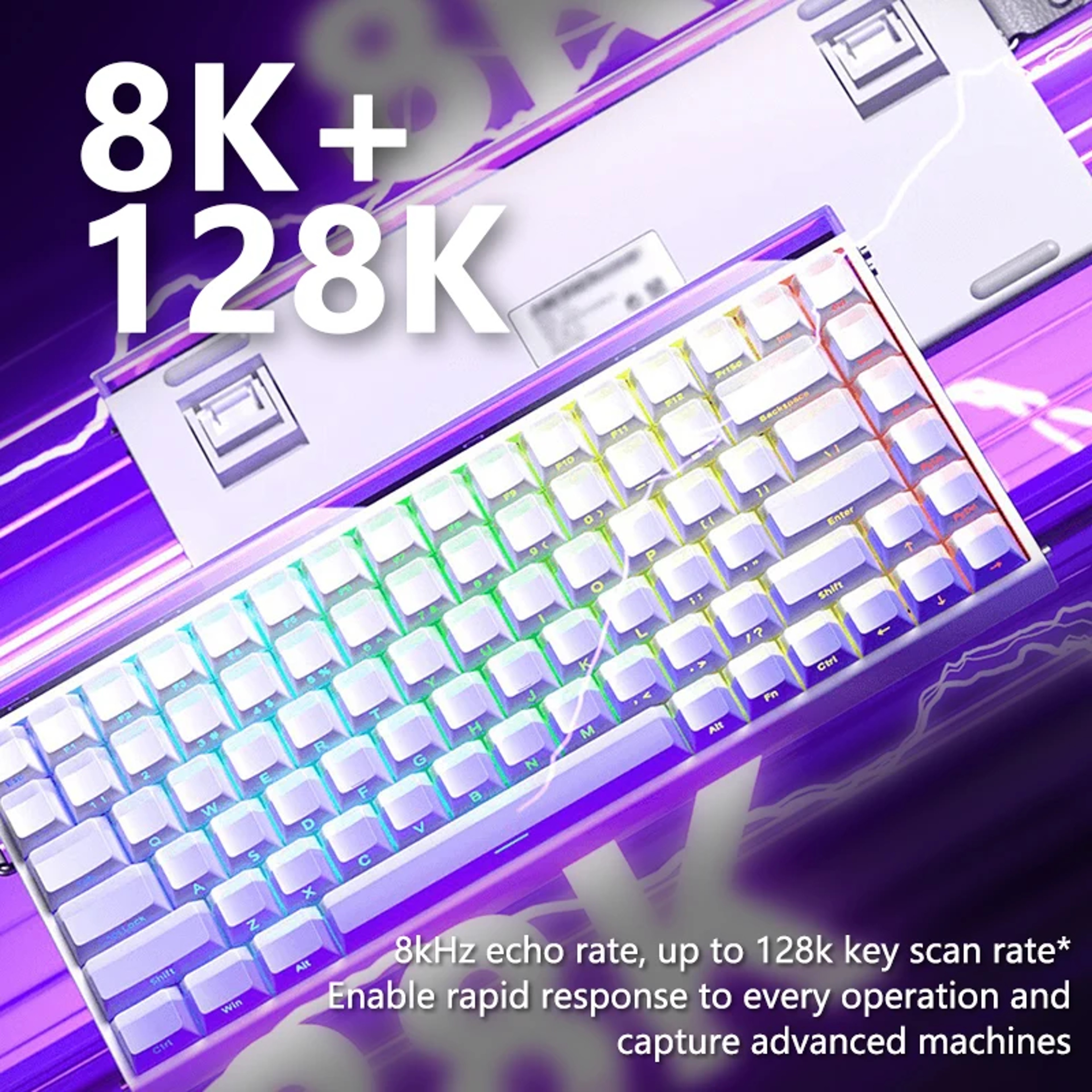 Magnetic Switch Wired Gaming Keyboard with RGB Lighting and 8K Polling Rate – view 2