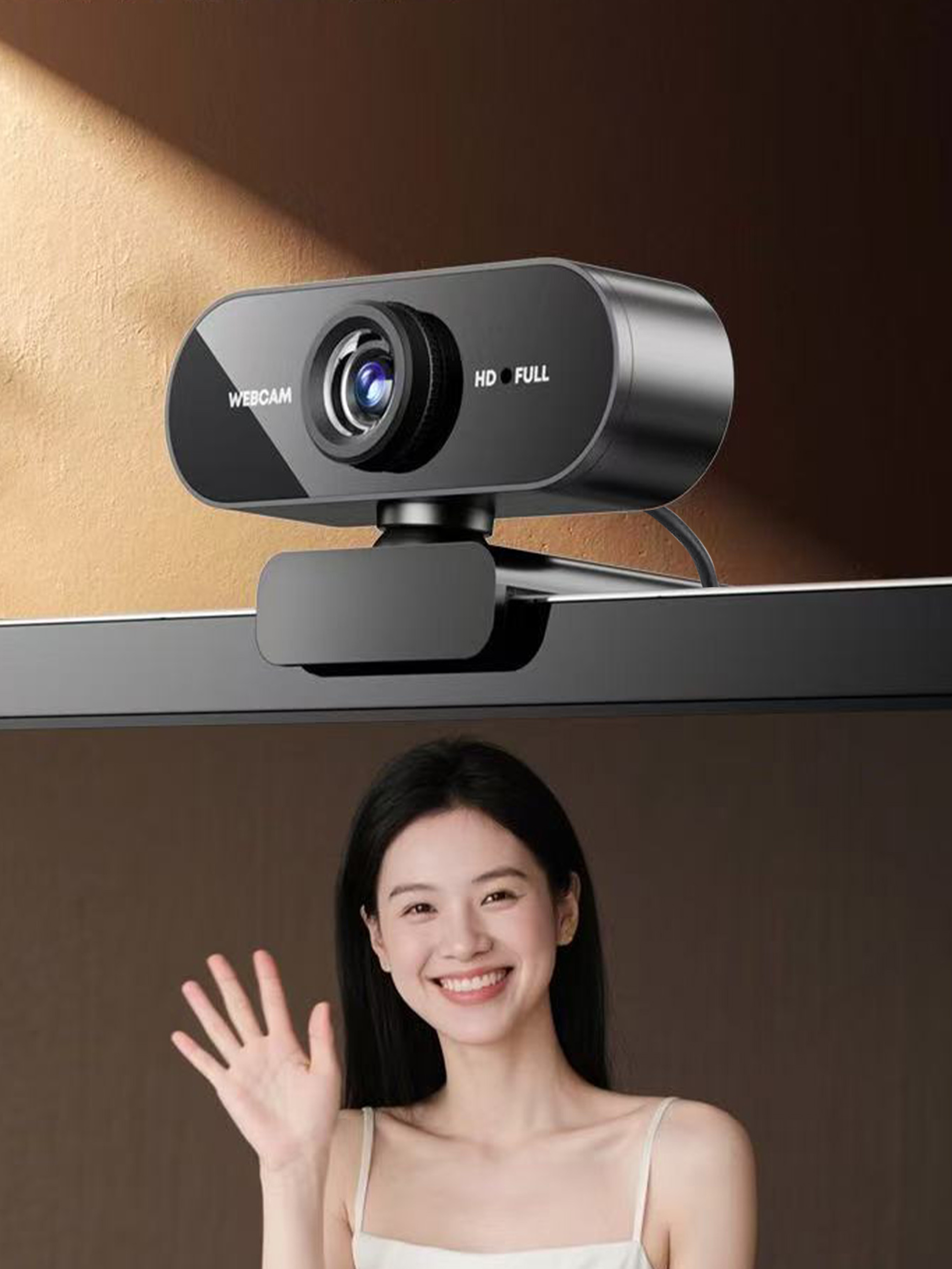 1080P HD USB Webcam with Built-In Microphone for Laptops and Desktop Computers – view 2