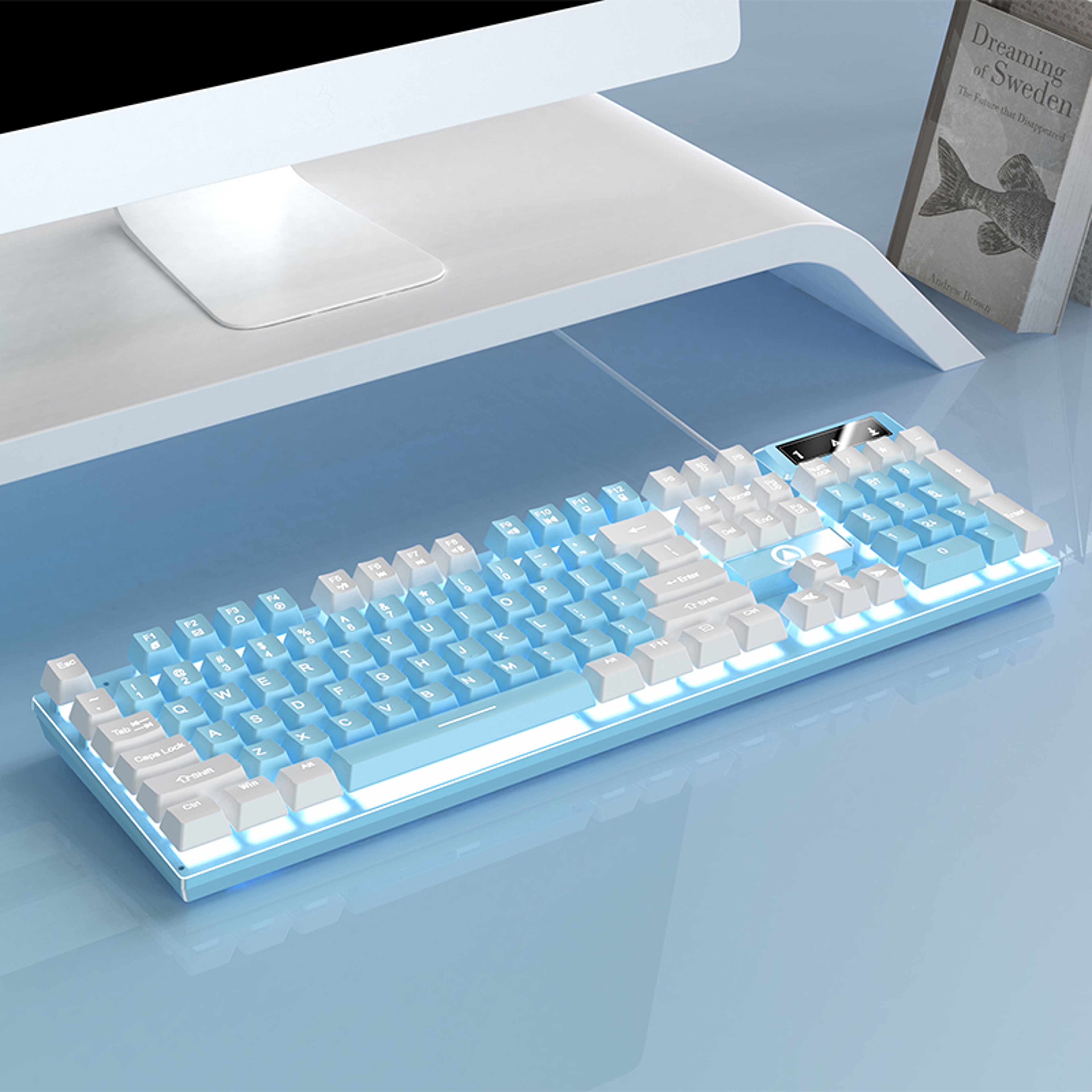 Wired Gaming Keyboard with 104 Keys USB Connection and Numeric Keypad – view 1