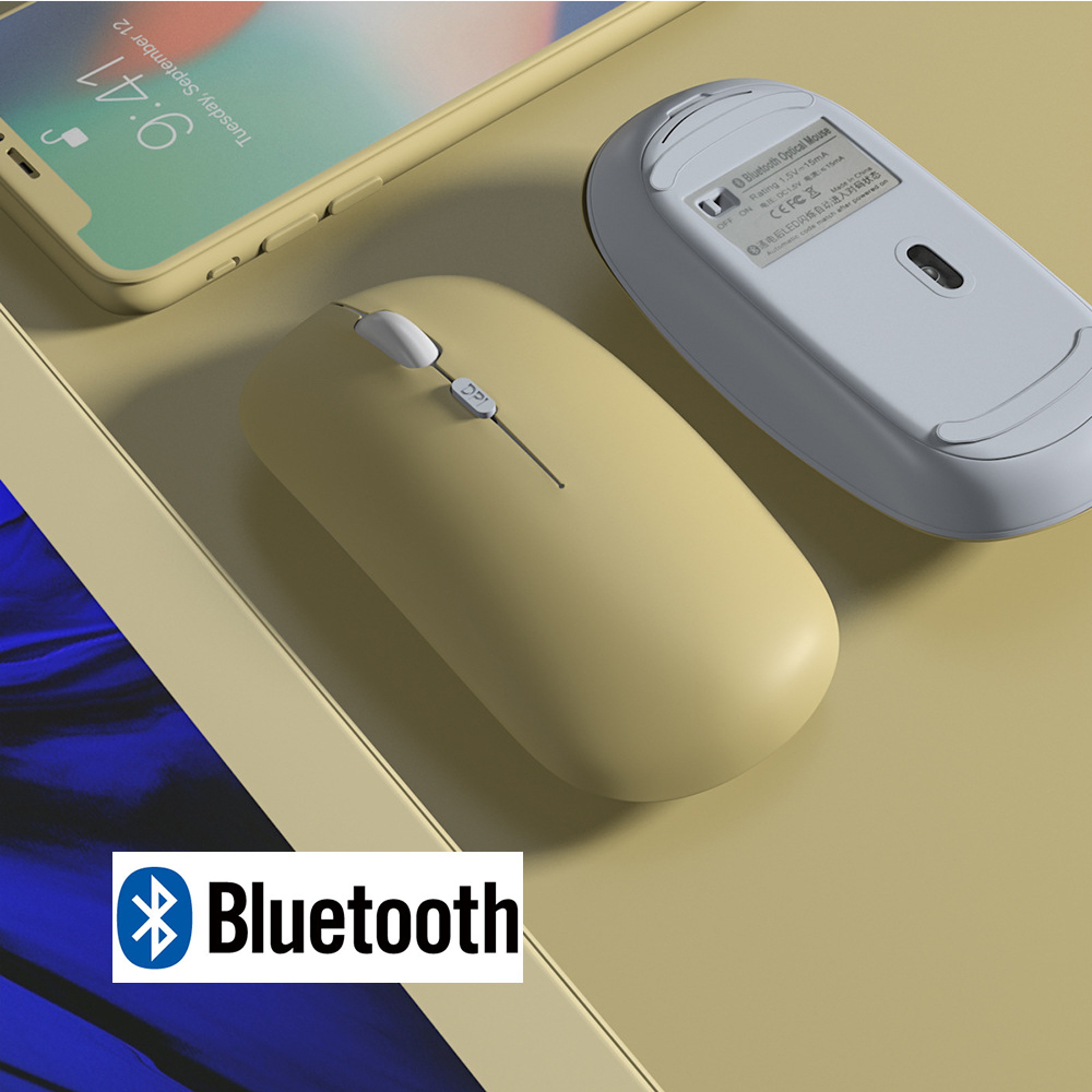 Bluetooth Wireless Mouse with 1600 DPI and 4 Buttons for Tablets and Laptops – view 1
