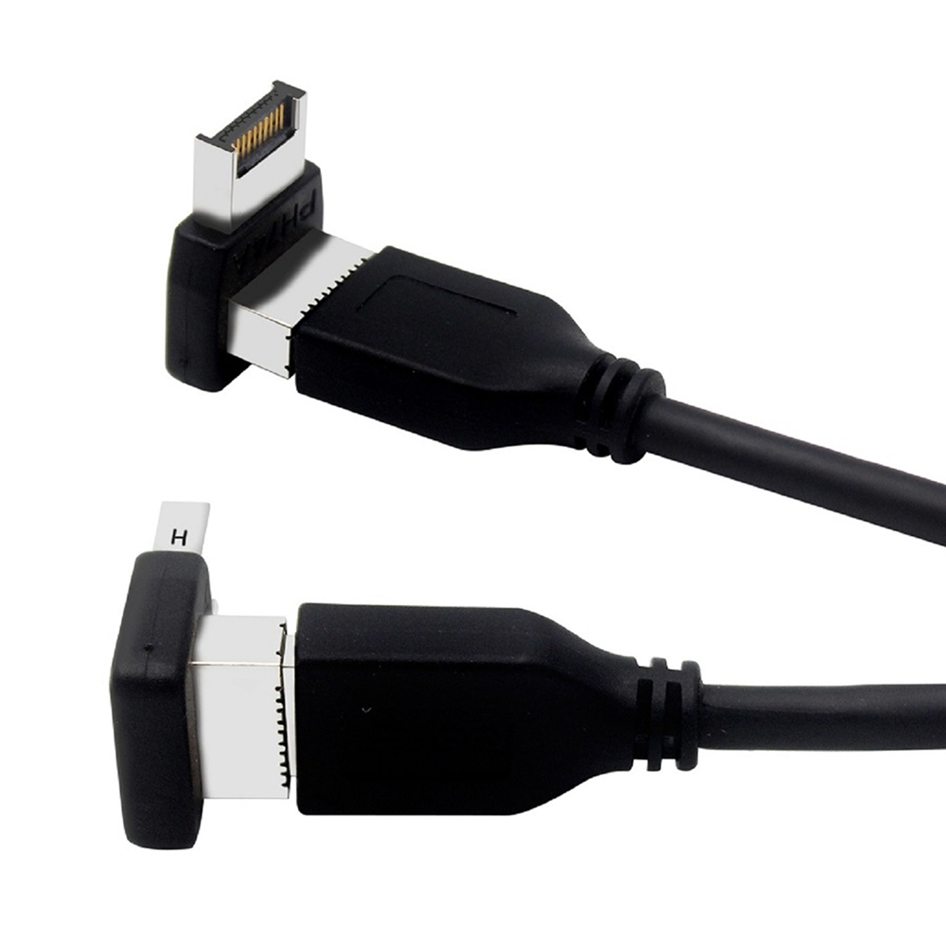 USB 3.1 Type E 90 Degree Angled Type C Adapter for Desktop Motherboard Front Panel – view 4