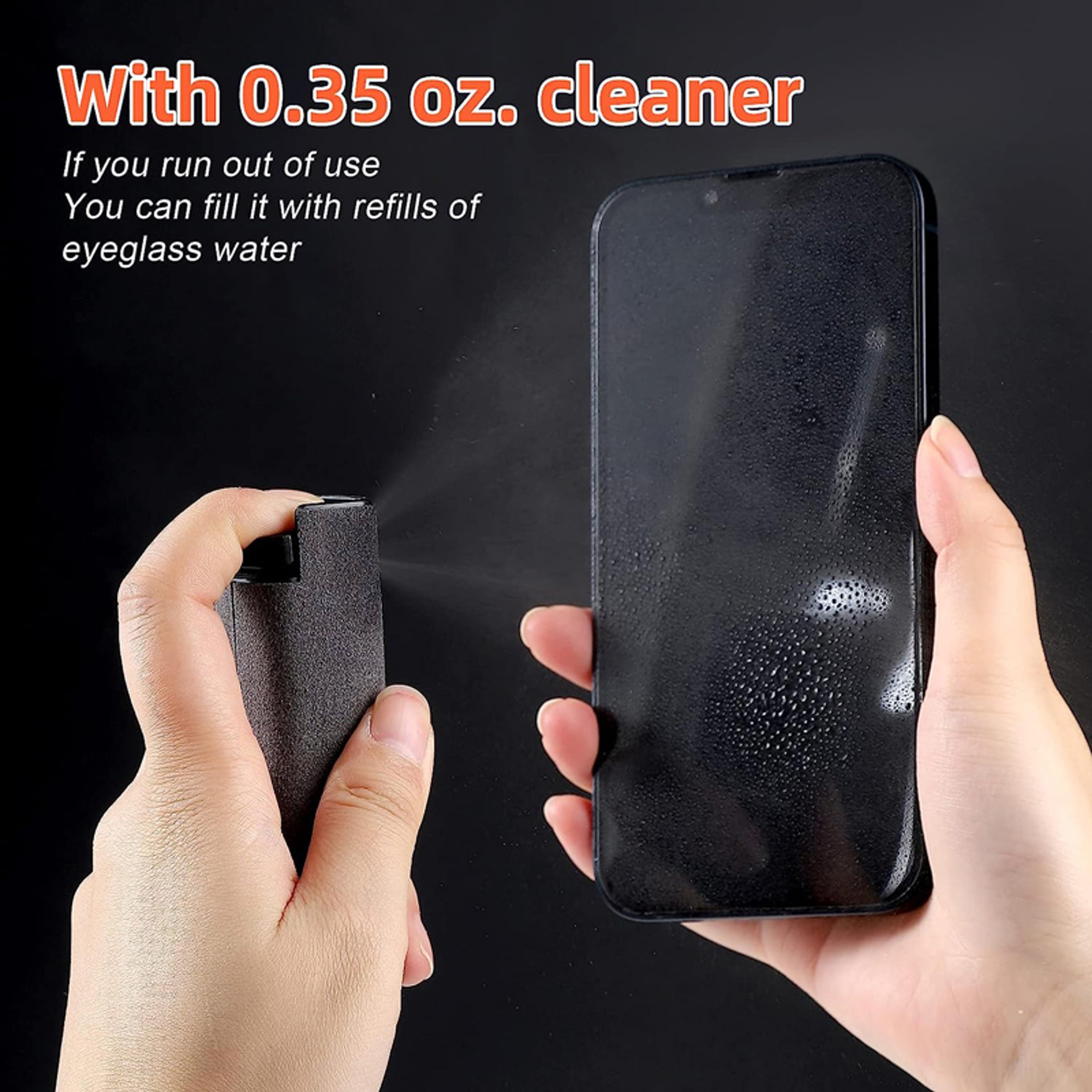 Microfiber Screen Cleaner Spray Bottle for Phones Tablets and Computers – view 2