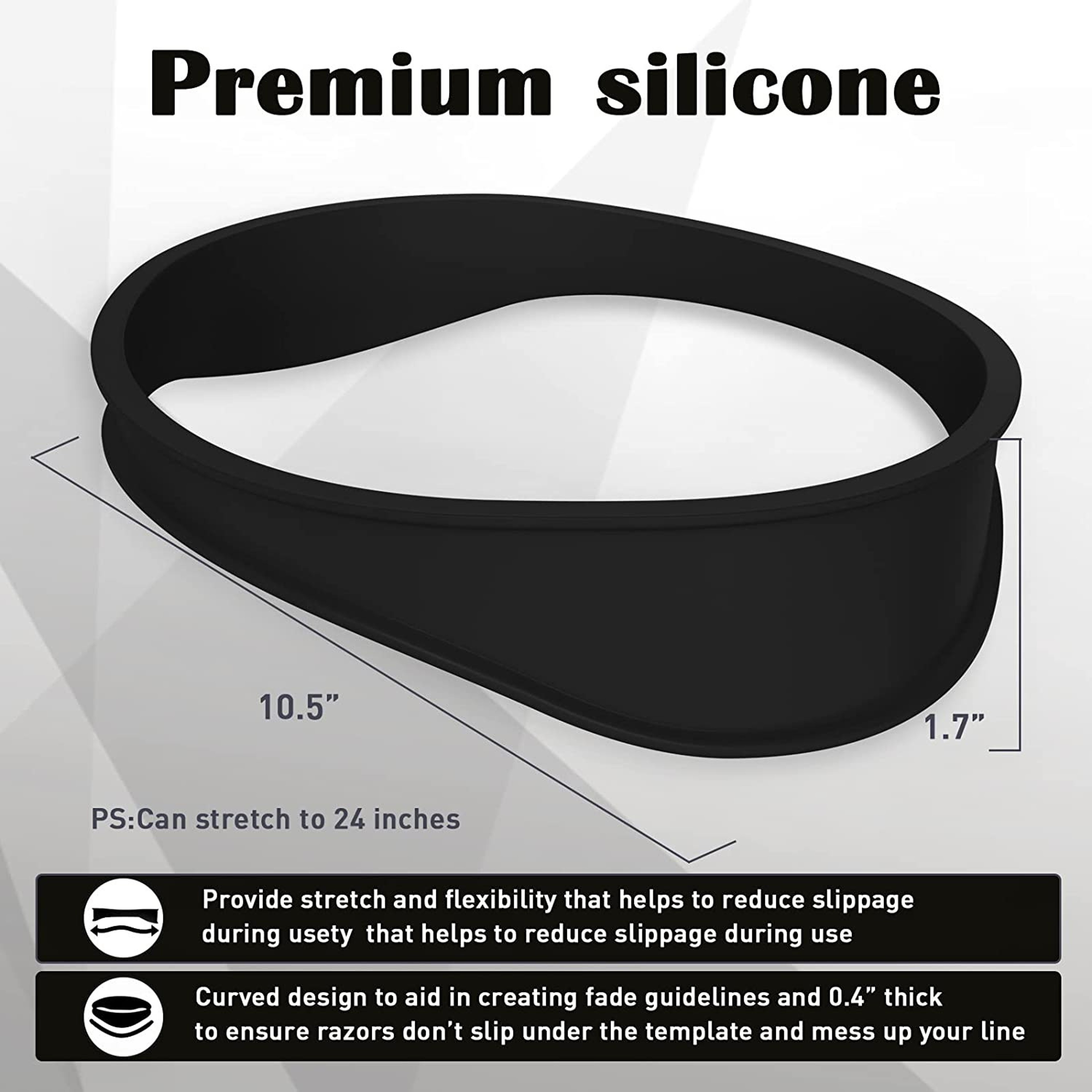 Curved Neckline Shaving Template and Haircut Guide for DIY Home Haircuts – view 4