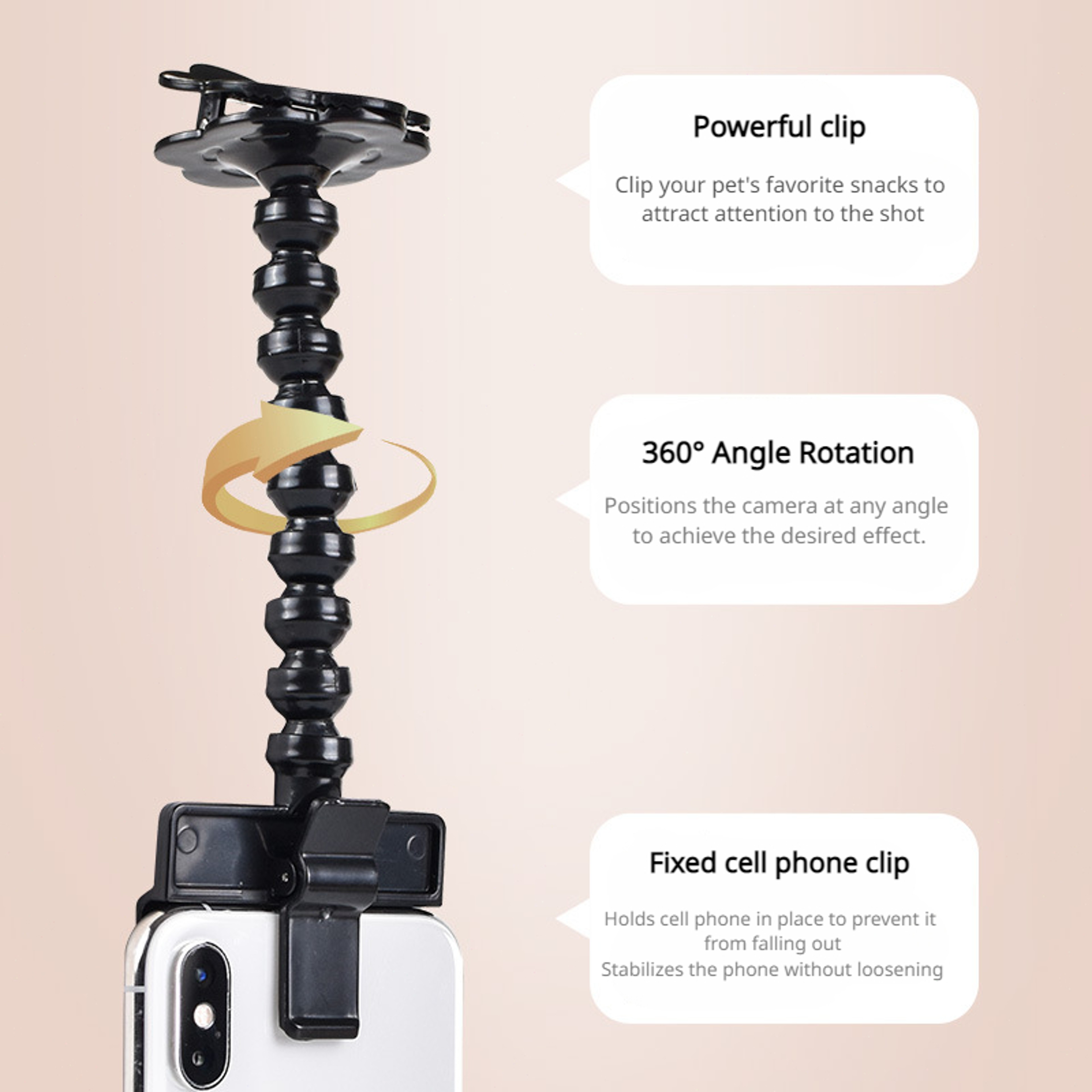 Pet Selfie Clip Phone Camera Attachment for Cats and Dogs – view 4