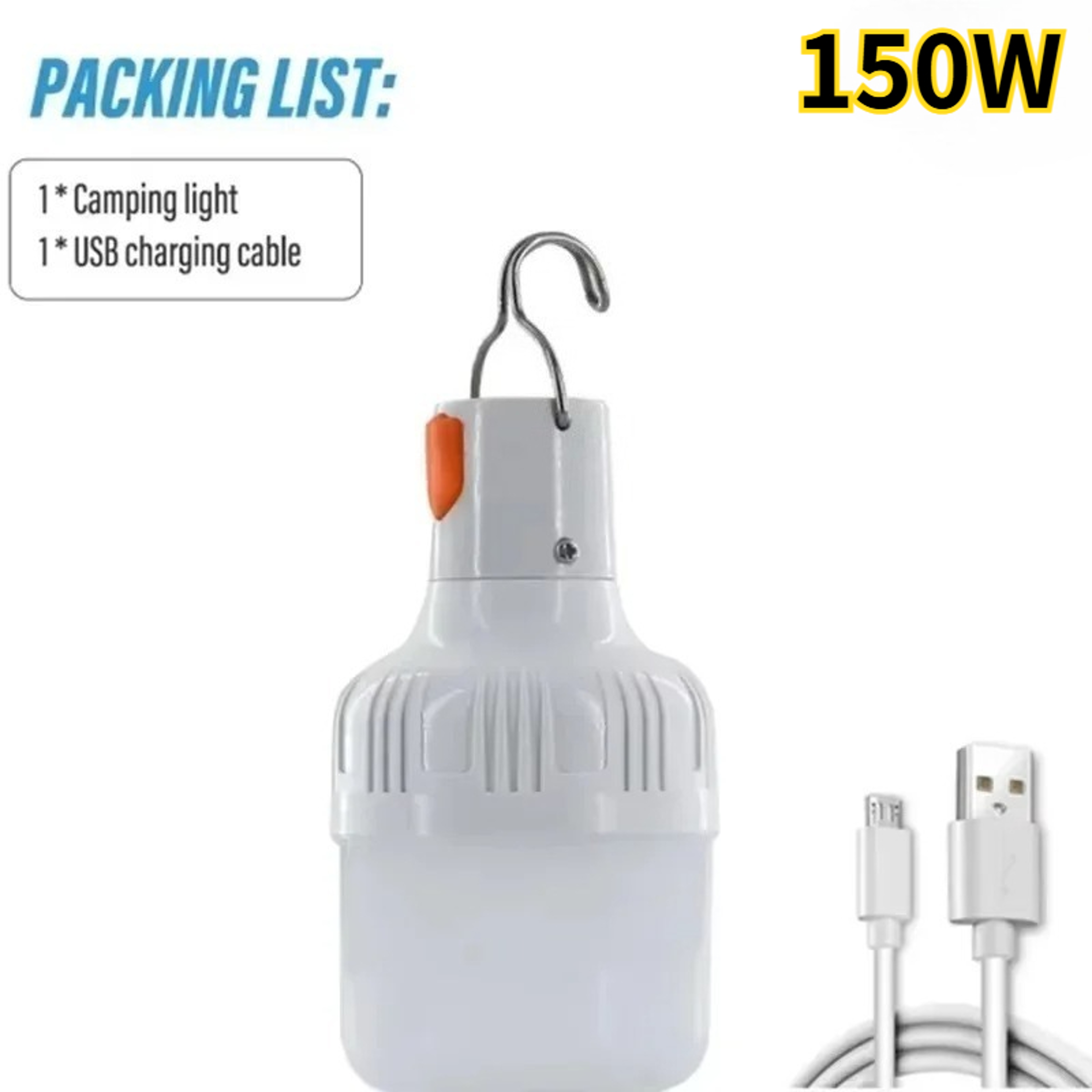 USB Rechargeable LED Camping Light Bulb with 3 Lighting Modes – view 12