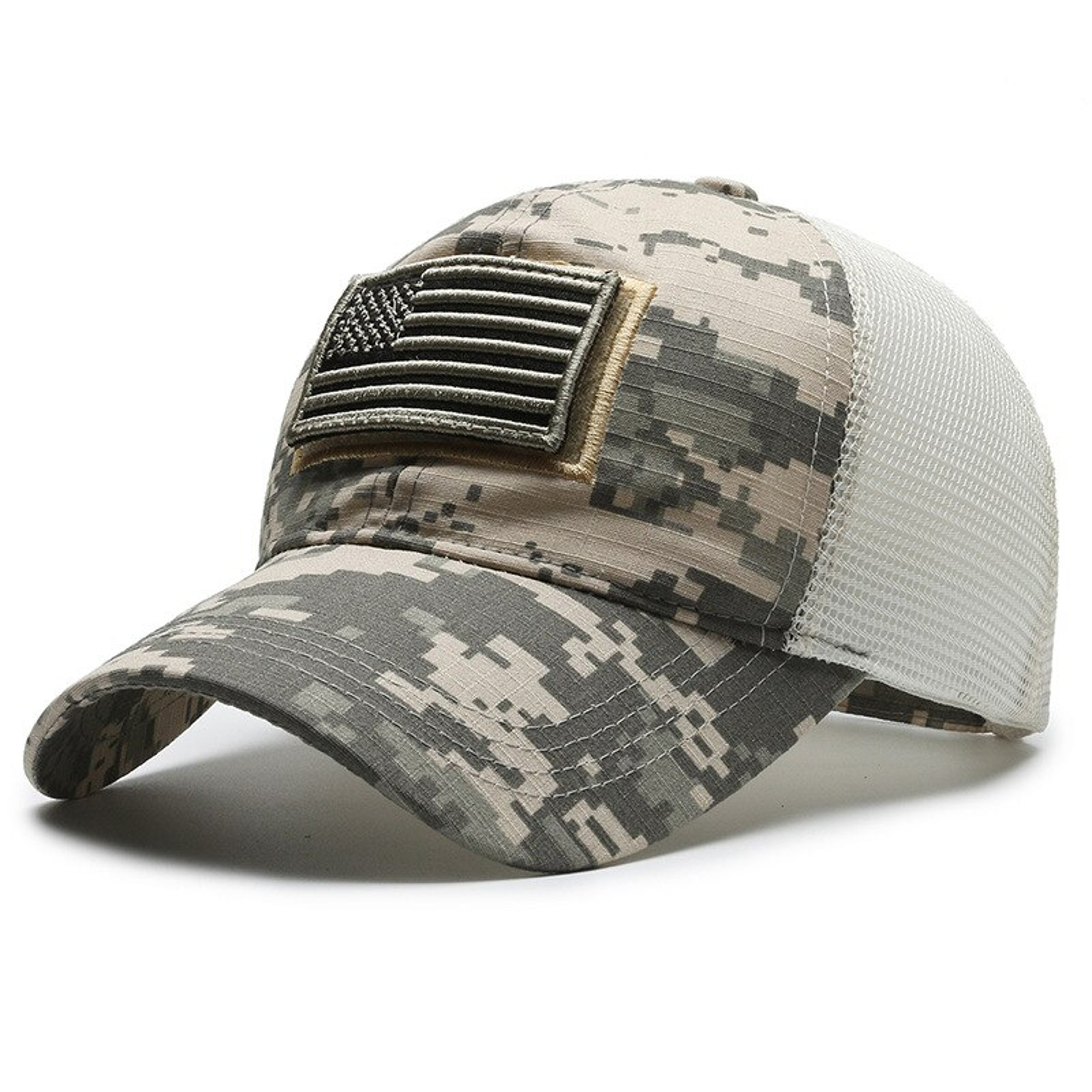 American Flag Camouflage Baseball Cap with Adjustable Velcro Strap – view 3