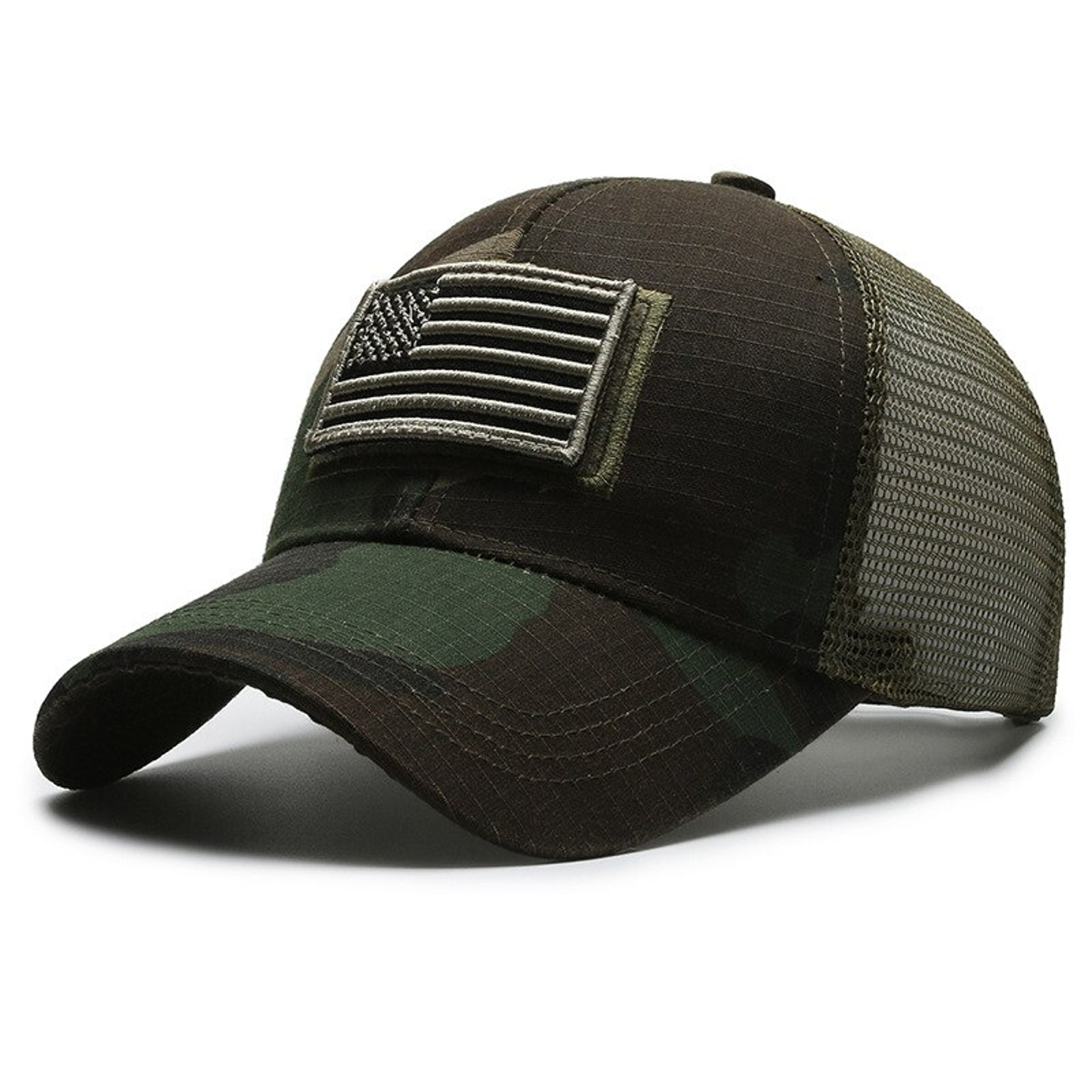 American Flag Camouflage Baseball Cap with Adjustable Velcro Strap – view 11