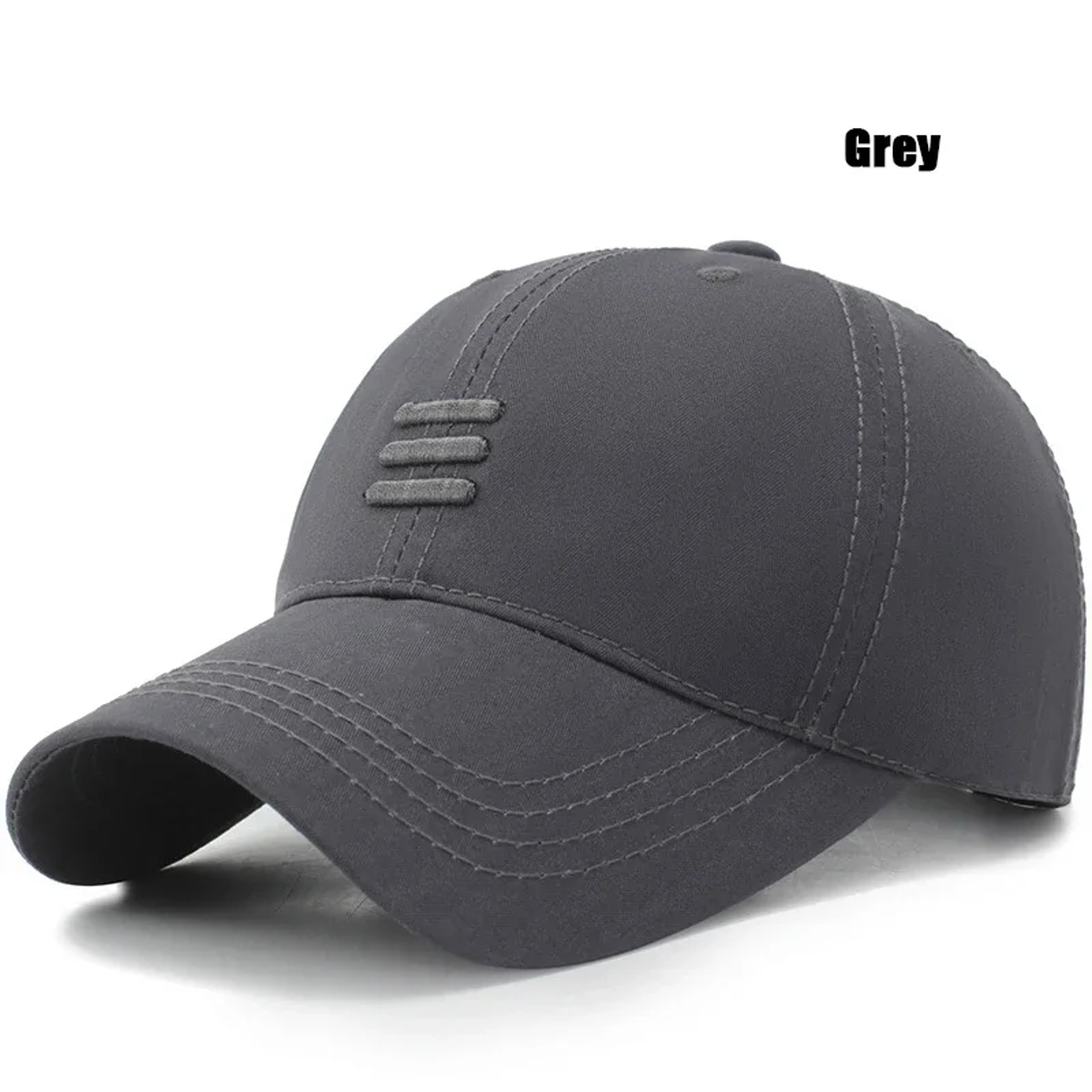 Unisex Cotton Baseball Cap with Three-Stripe Design for Casual Outdoor Wear – view 7