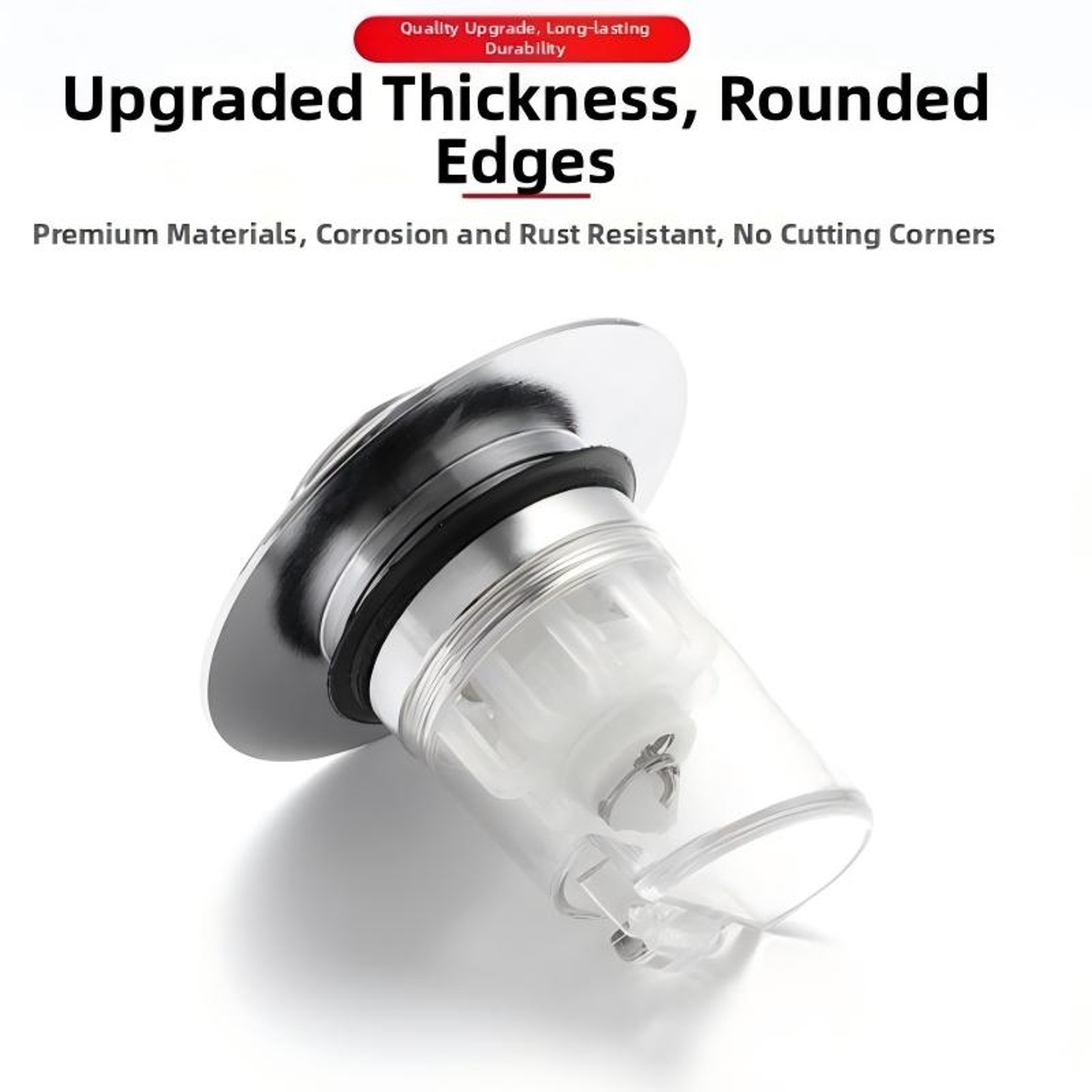 Spring Push-Type Sink Drain Plug Replacement Stopper Core – view 1