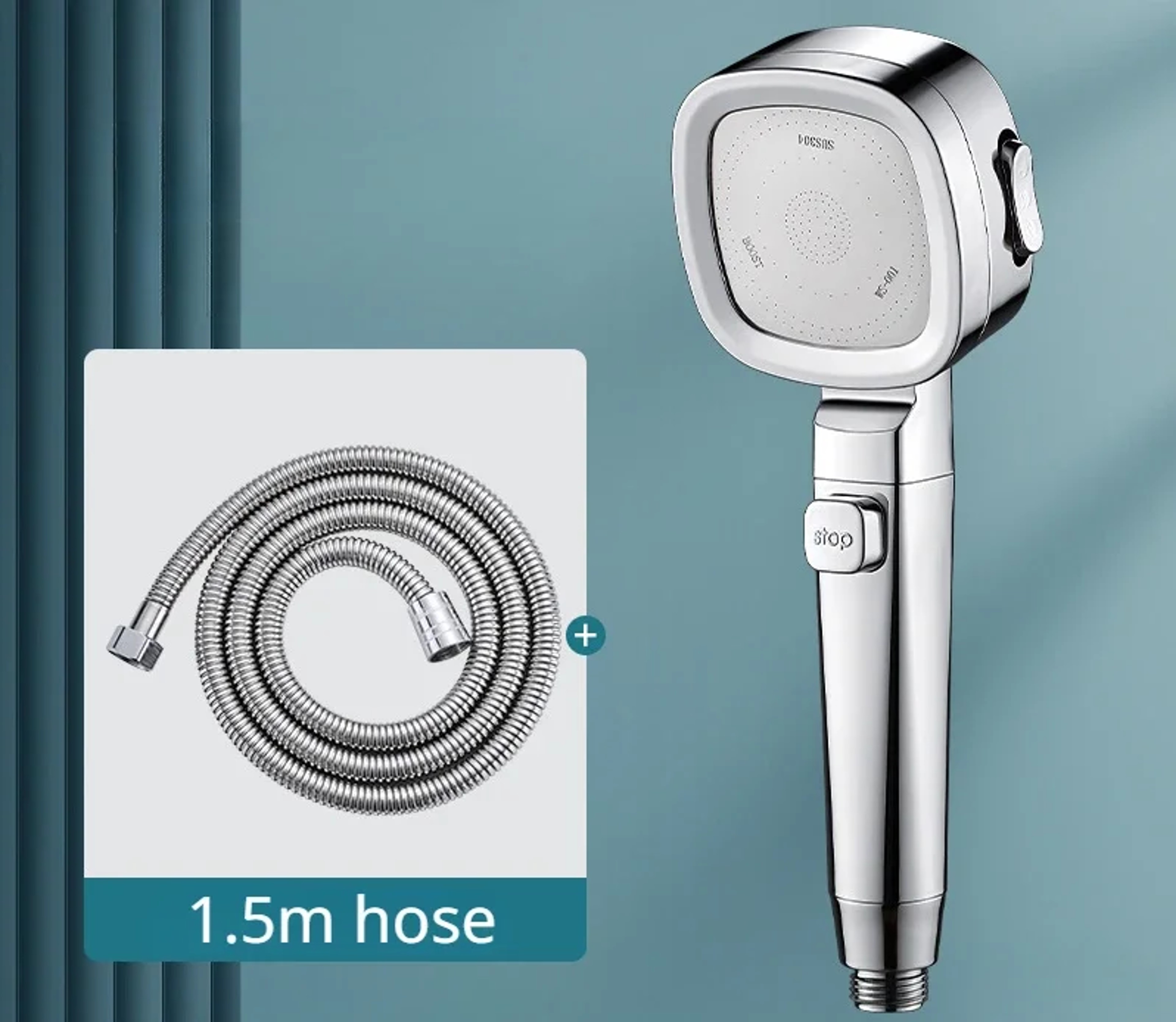High Pressure Handheld Shower Head With Spray Modes And One Touch Water Stop 9
