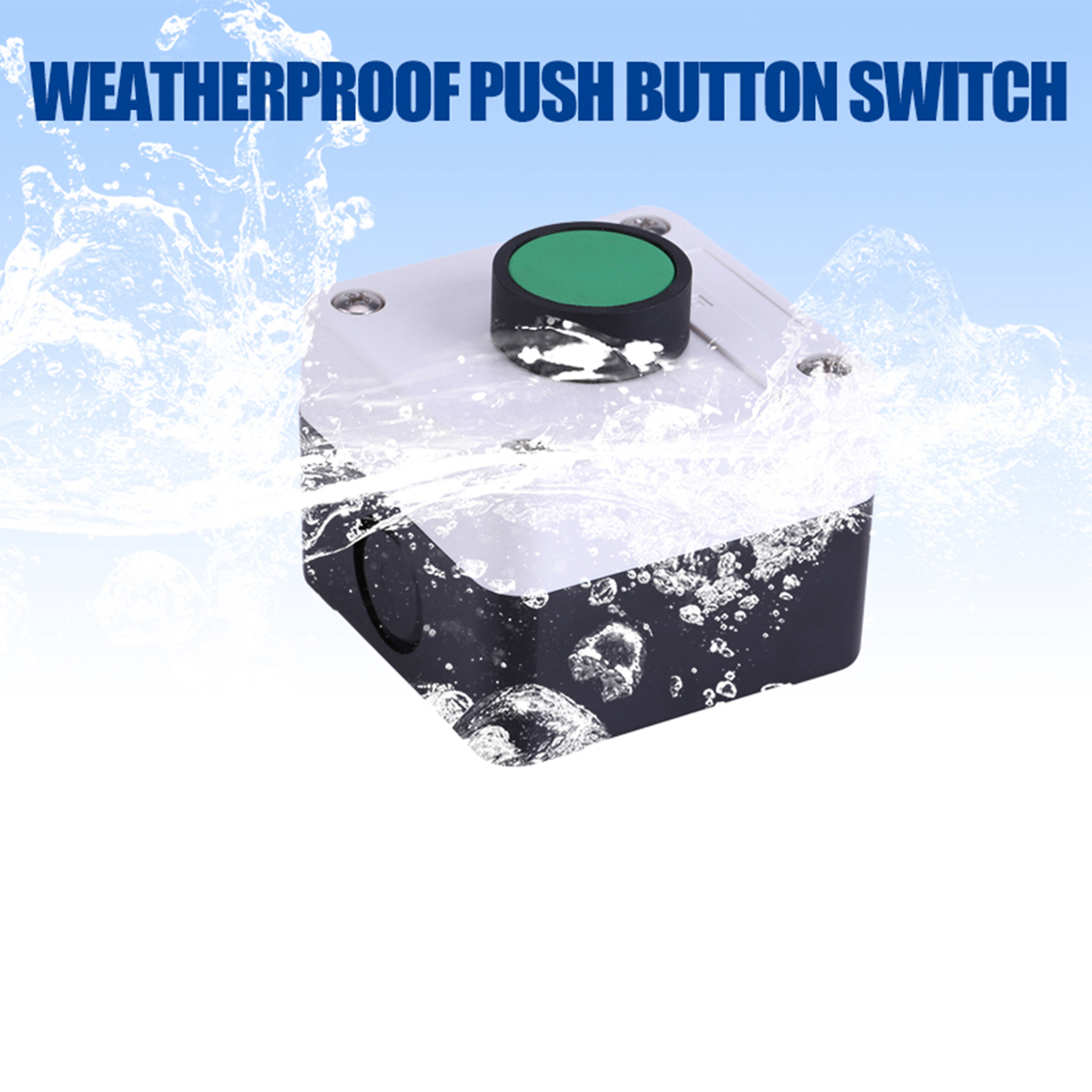 Weatherproof IP54 Green Push Button Switch Control Box for Gate Opener – view 5