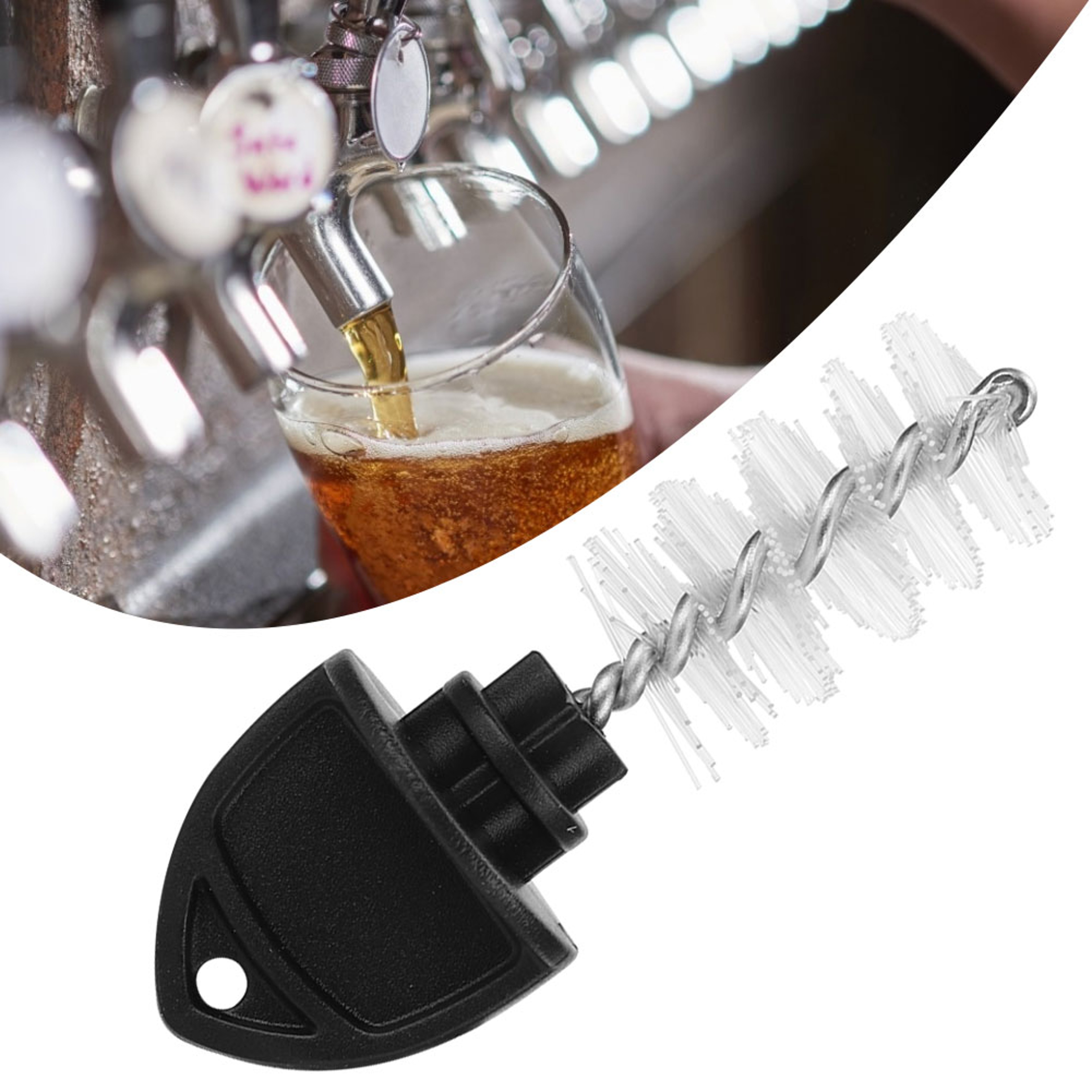 Piece Nylon Beer Tap Cleaning Brush Set for Faucet Maintenance – view 2