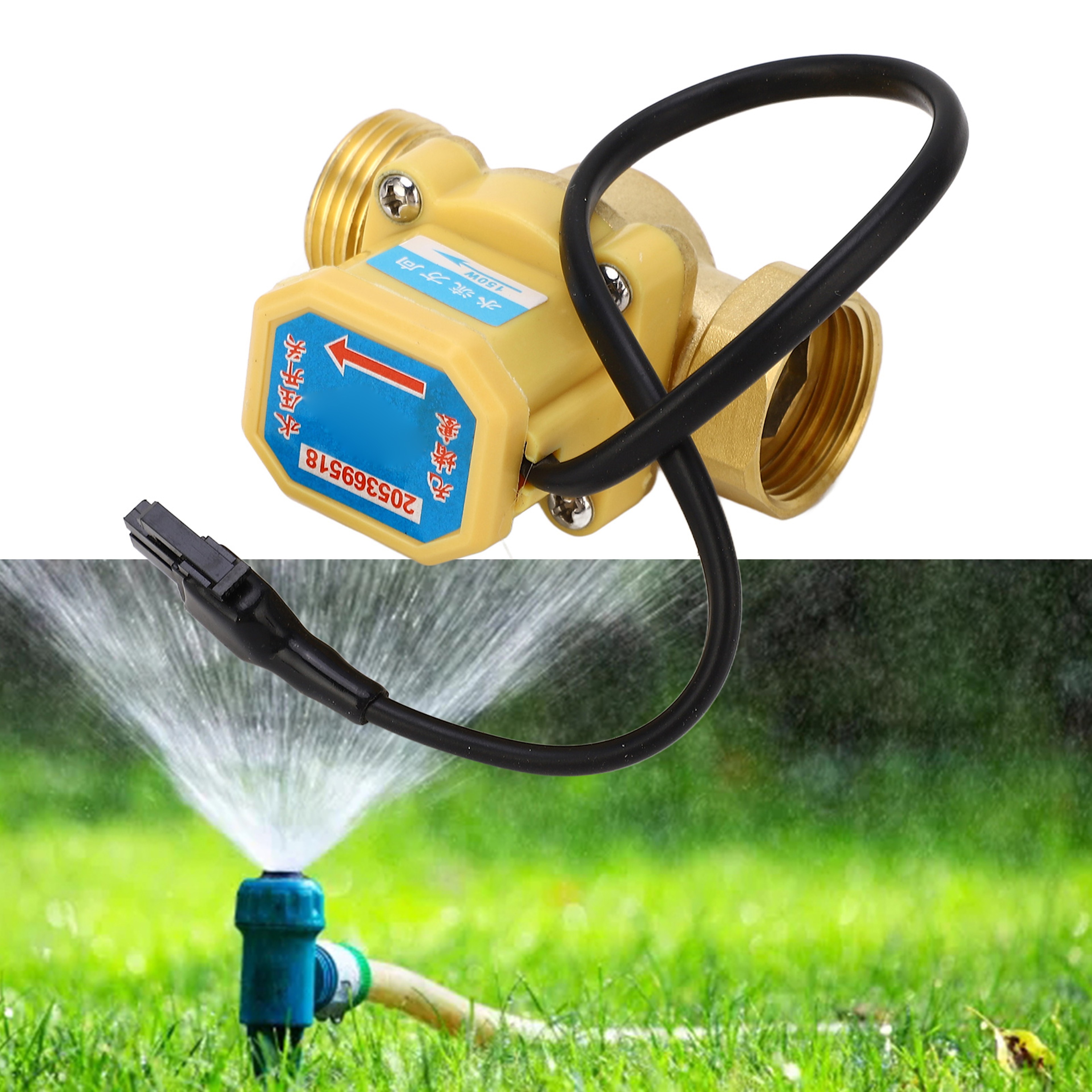Automatic Water Pump Control Switch G3/4 Brass Electronic Flow Sensor – view 3