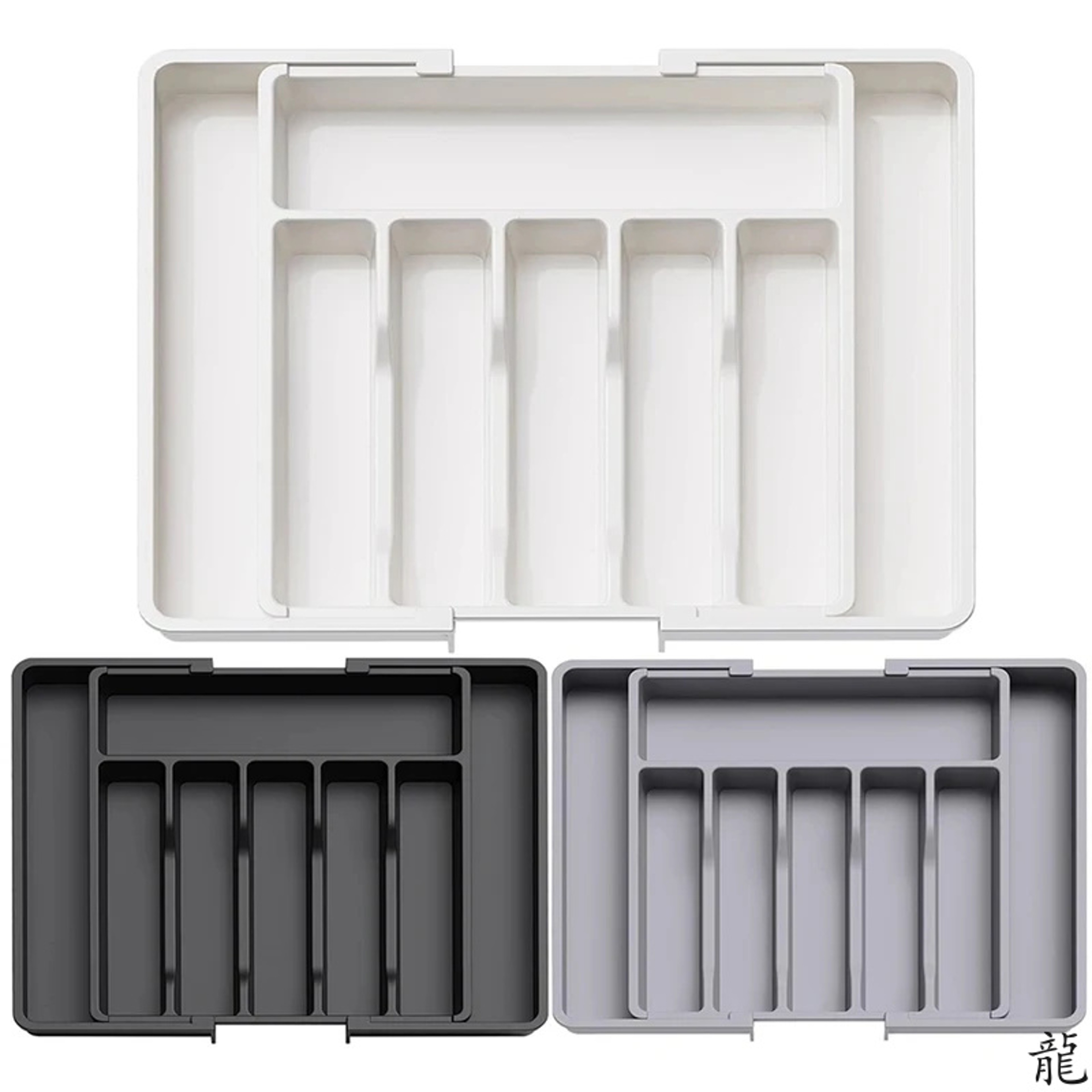 Expandable Silverware Drawer Organizer Adjustable Plastic Utensil Tray – view 1