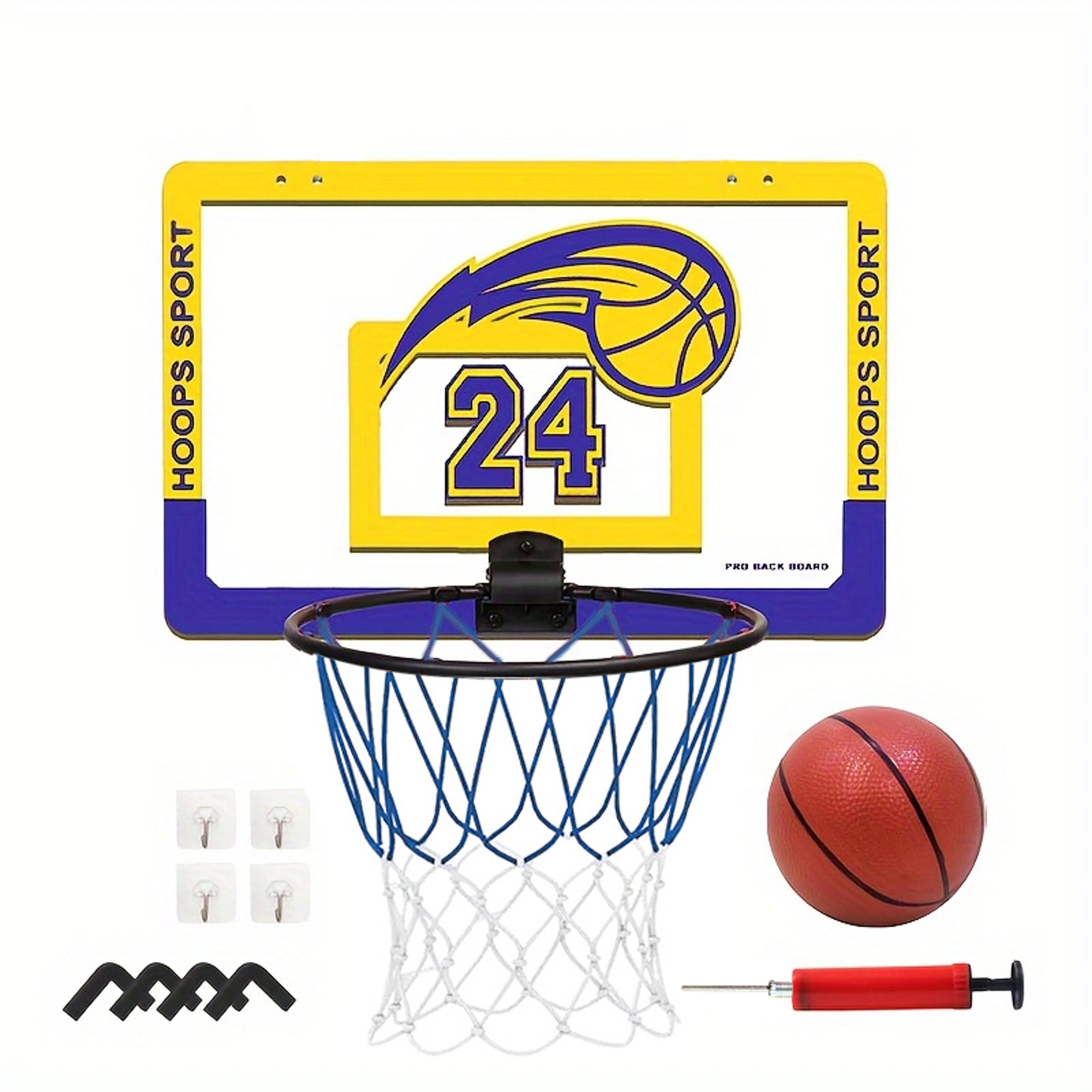 Kids Indoor Basketball Hoop WallMounted Plastic Basketball Frame 6