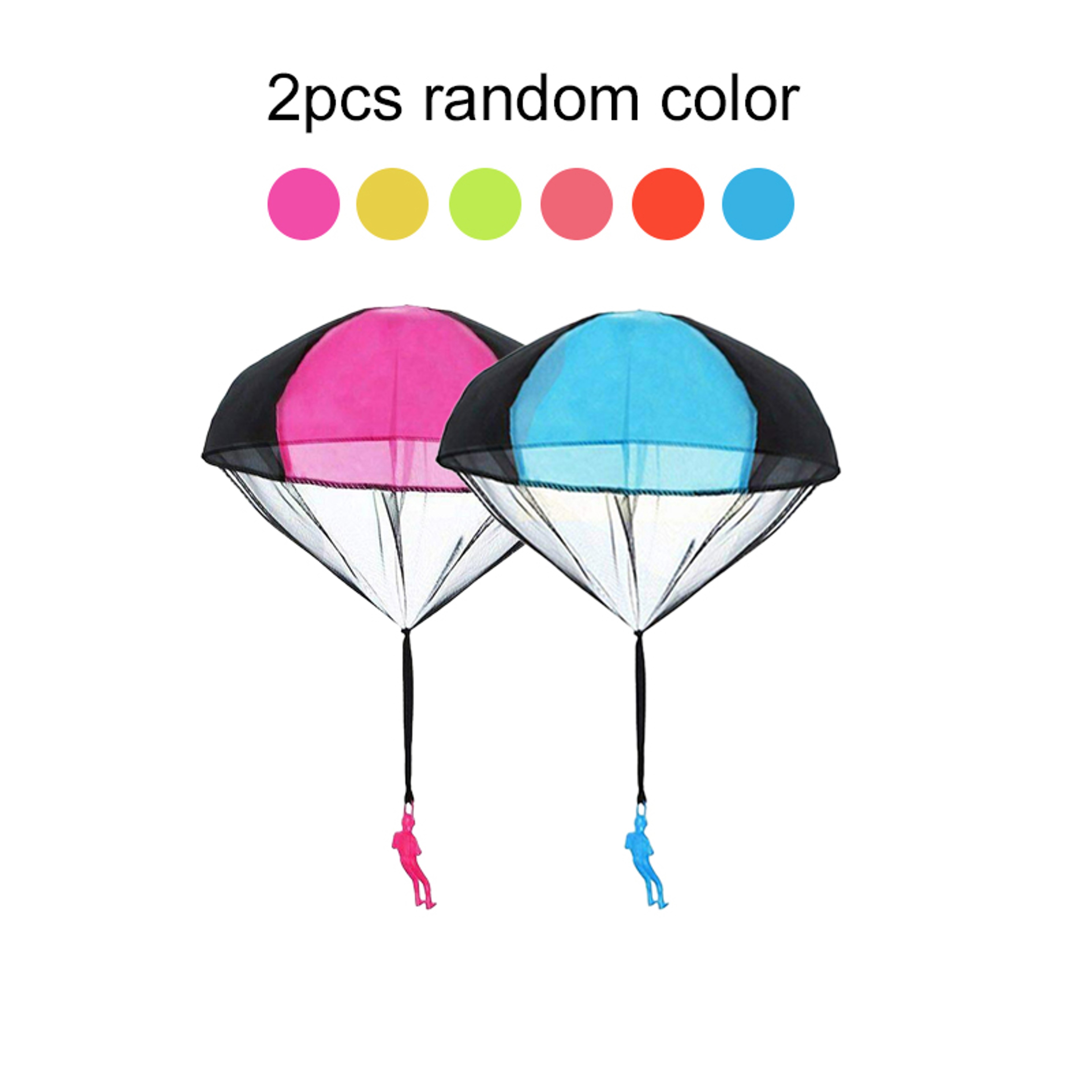 Mini Hand Throwing Parachute Toys For Kids Outdoor Flying Game 2 Or 4 Pieces 6