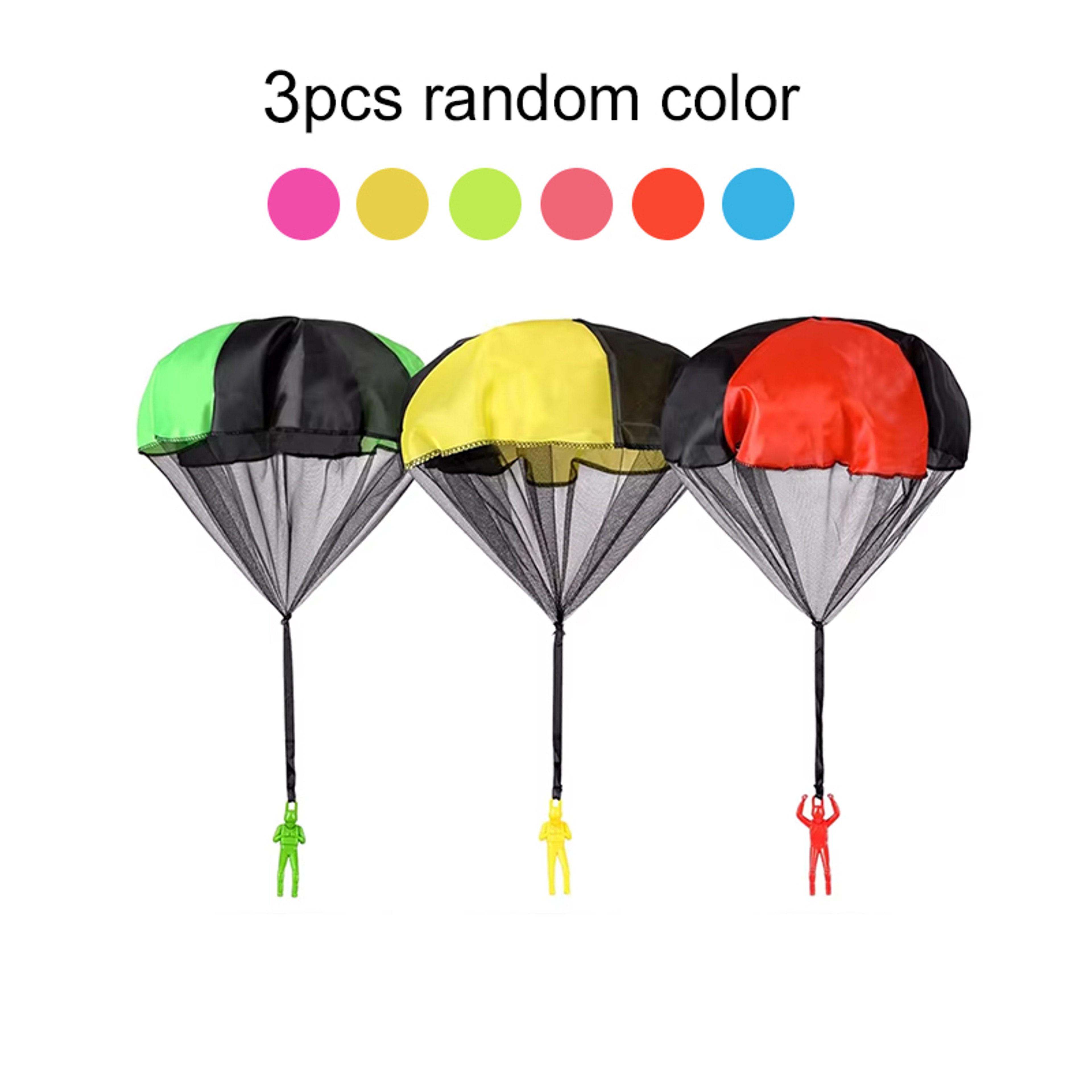 Mini Hand Throwing Parachute Toys For Kids Outdoor Flying Game 2 Or 4 Pieces 7