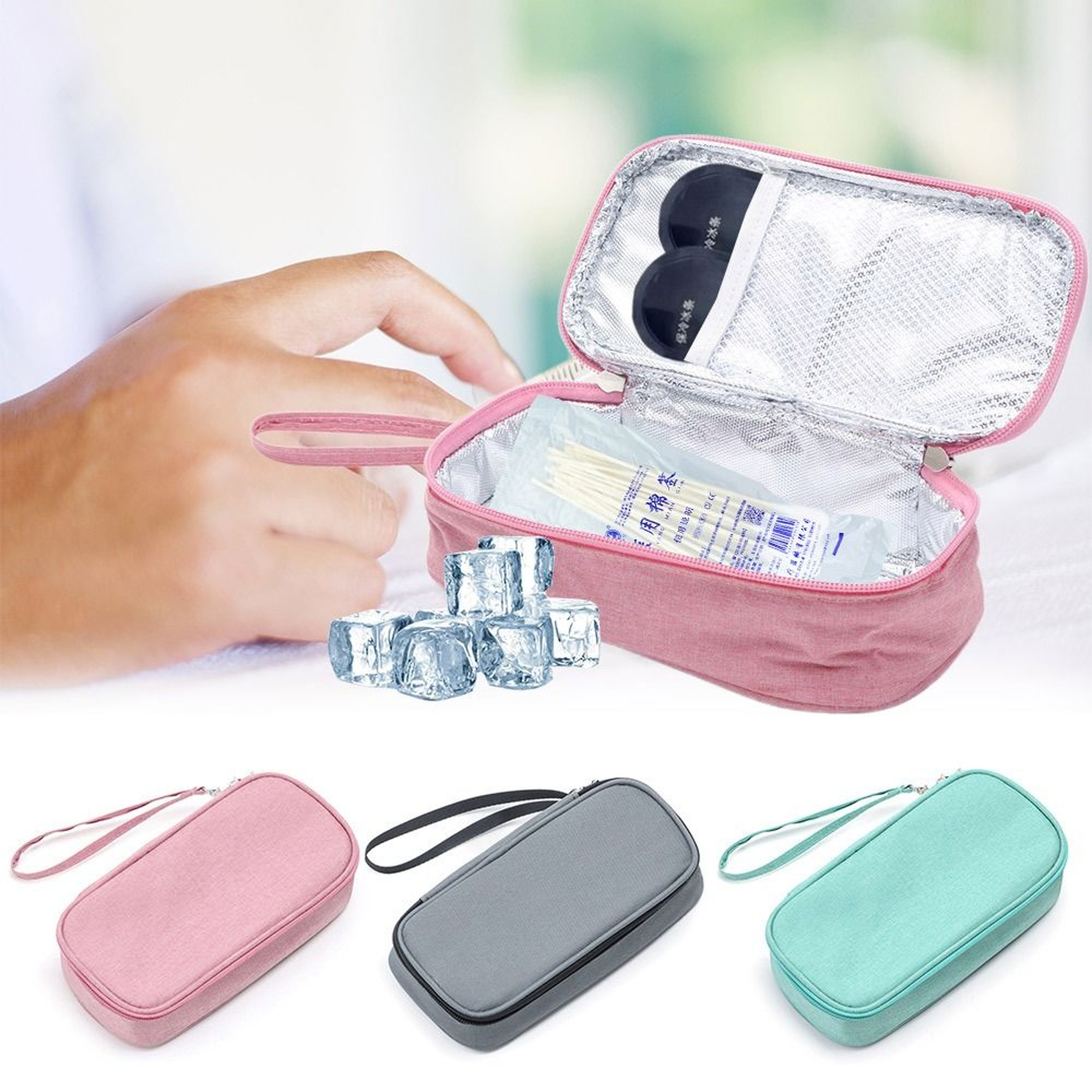 Insulated Insulin Cooling Bag With Aluminum Foil Thermal Lining 1