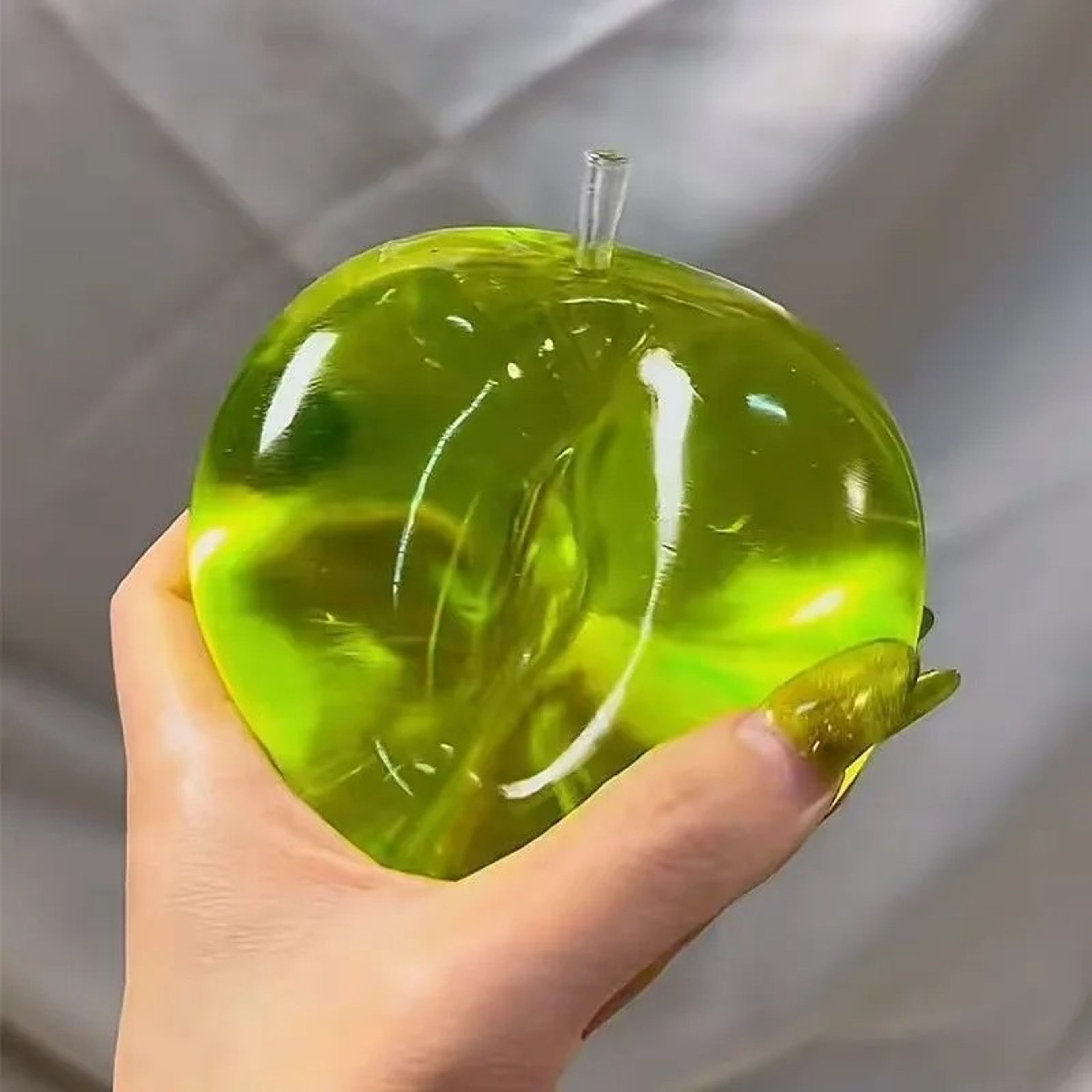 Green Apple Squishy Stress Ball Slow Rebound Sensory Fidget Squeeze Toy – view 4