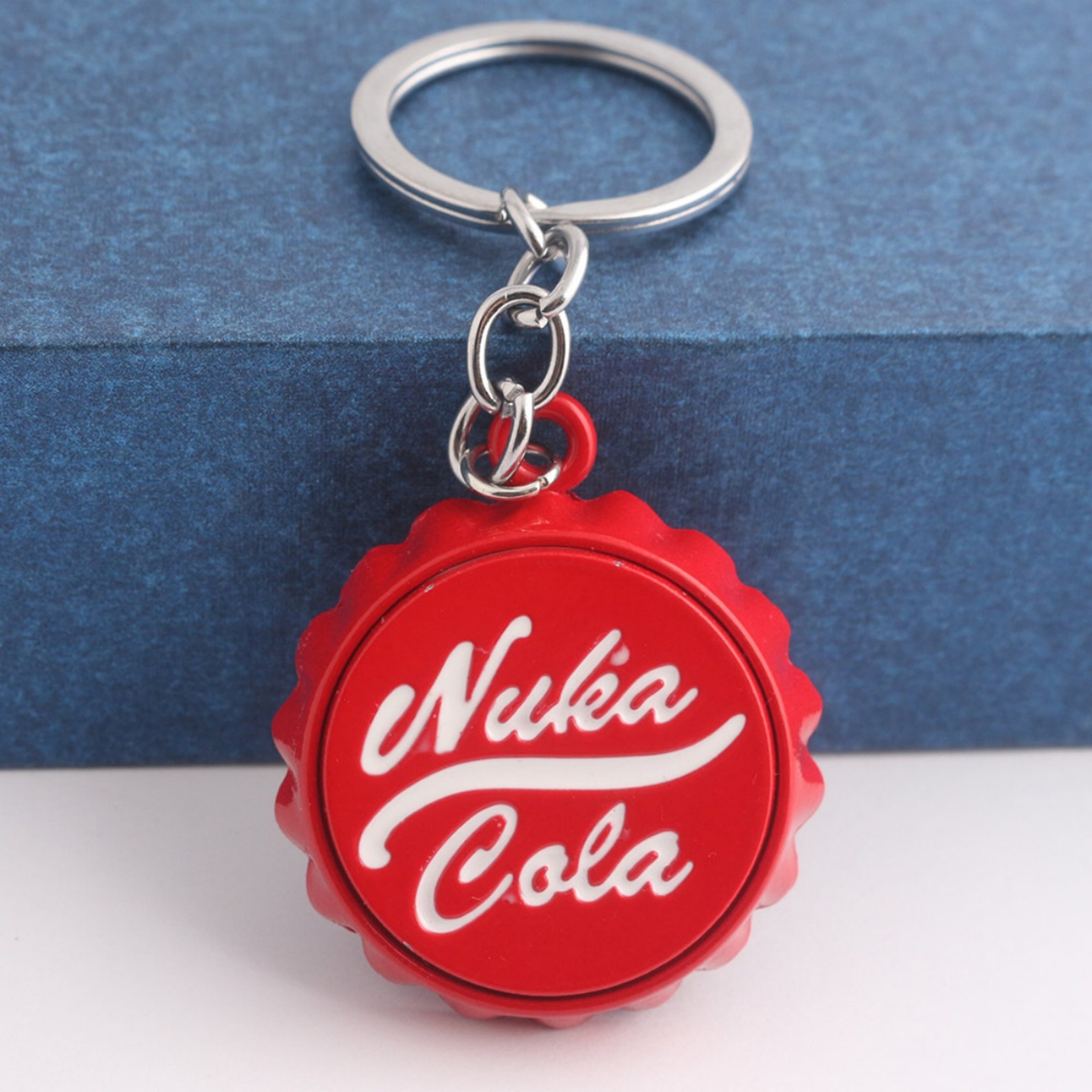 Cola Bottle Cap Opener Keychain Metal Key Ring Accessory – view 1