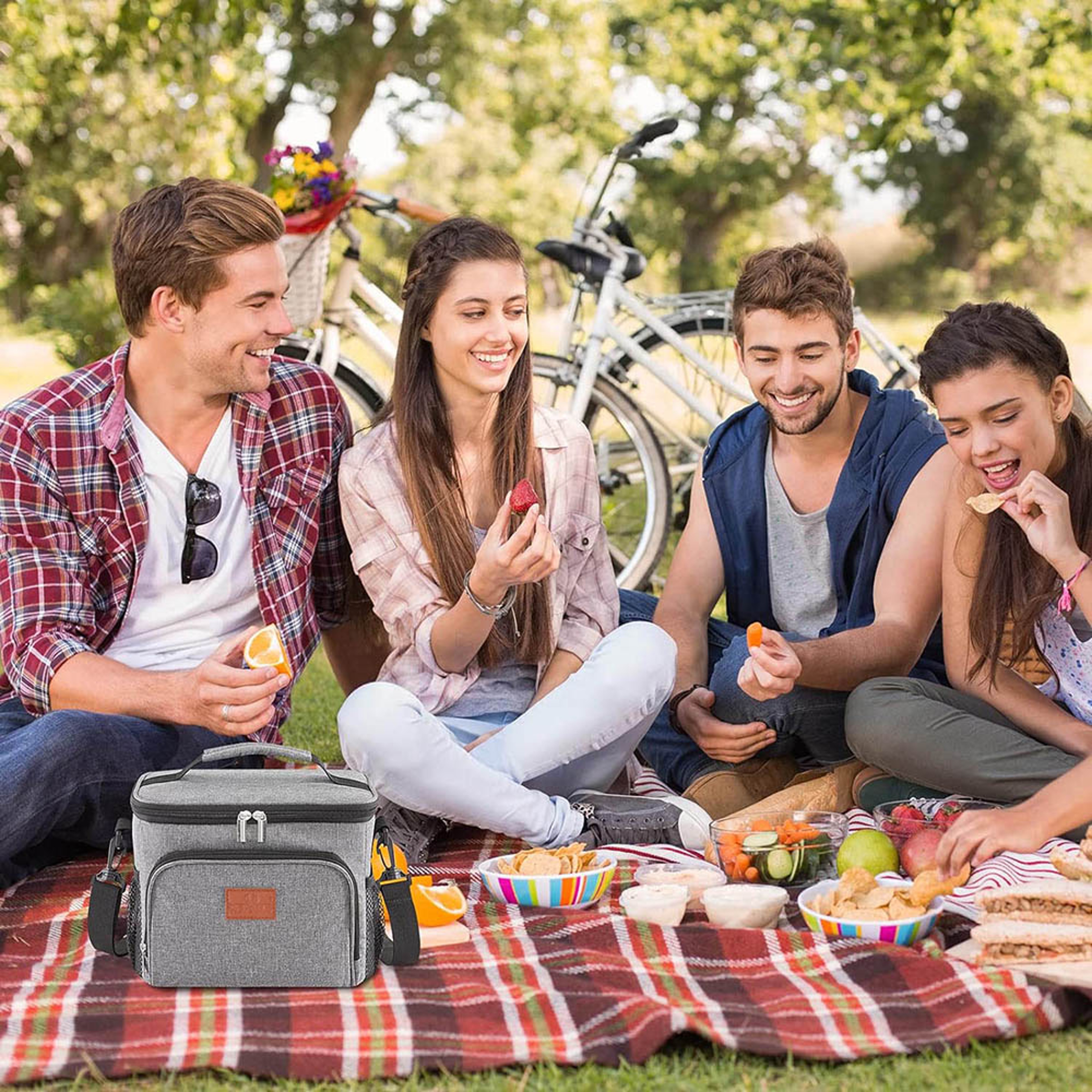 Insulated Lunch Cooler Bag 600D Polyester Picnic Tote for Outdoor Travel – view 6