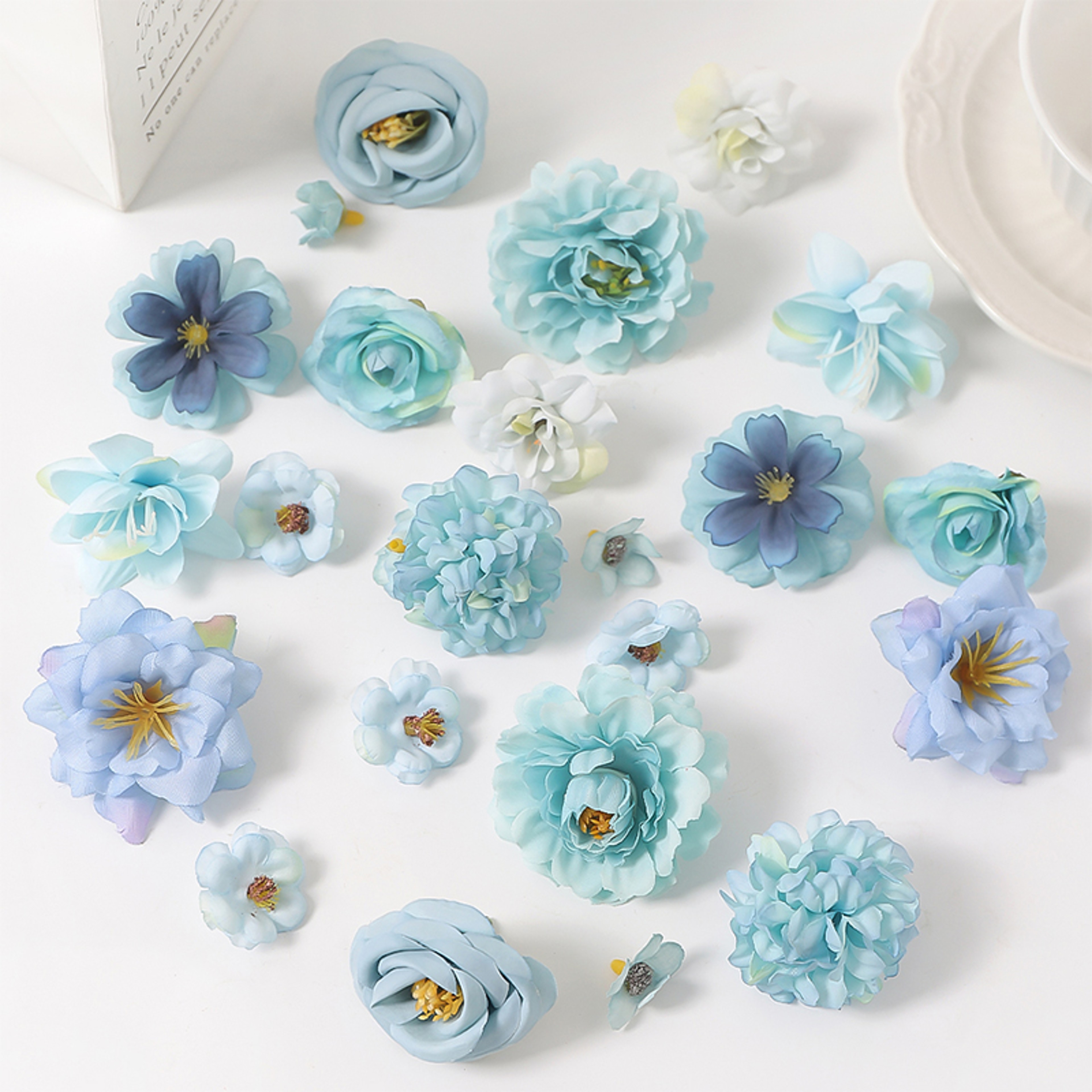 Piece Artificial Silk Rose Flower Heads for DIY Crafts and Wedding Decor – view 7