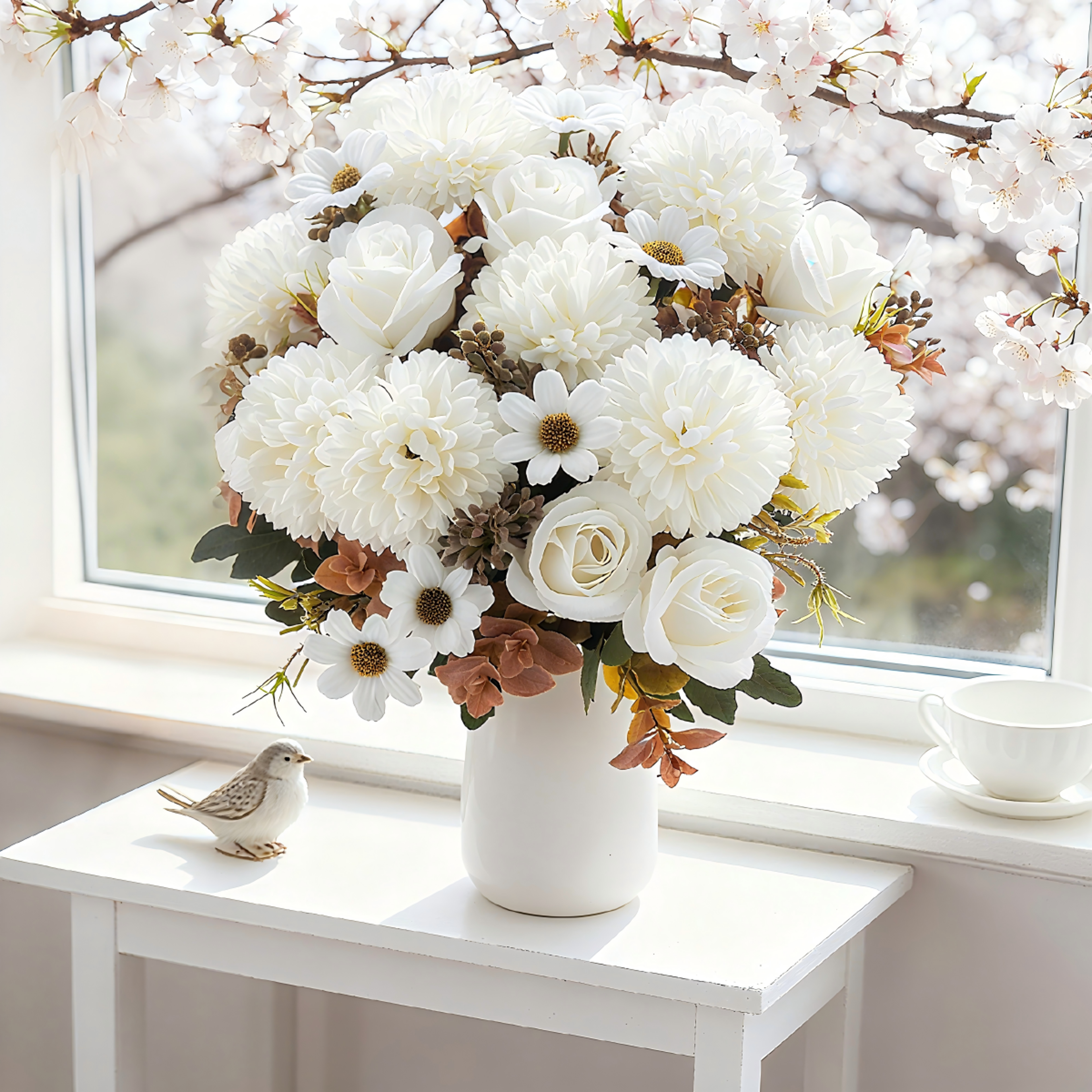 Artificial Silk Rose Flower for Wedding Bouquets and Home Decor – view 2
