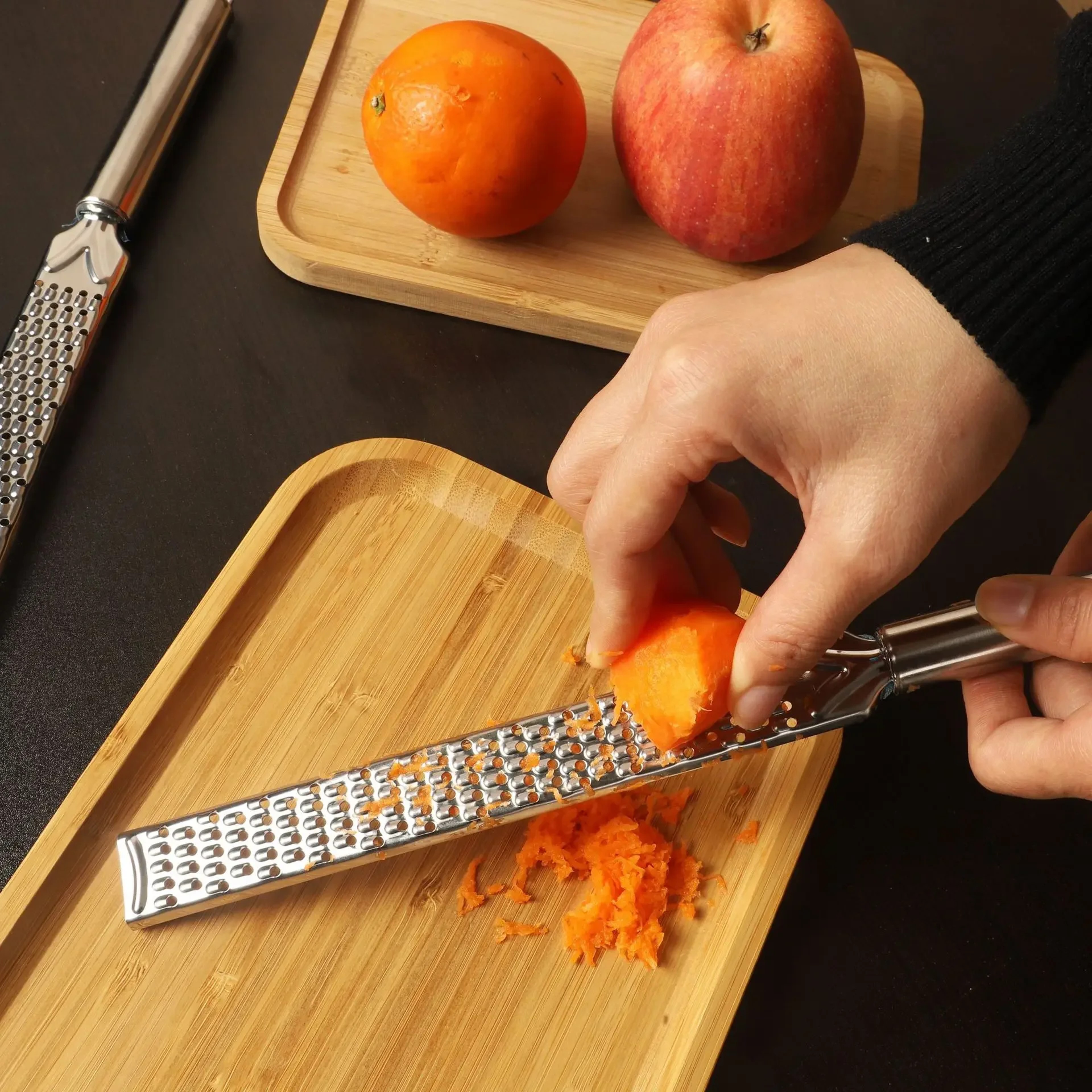 Handheld Stainless Steel Cheese Grater and Lemon Zester for Garlic and Ginger – view 4