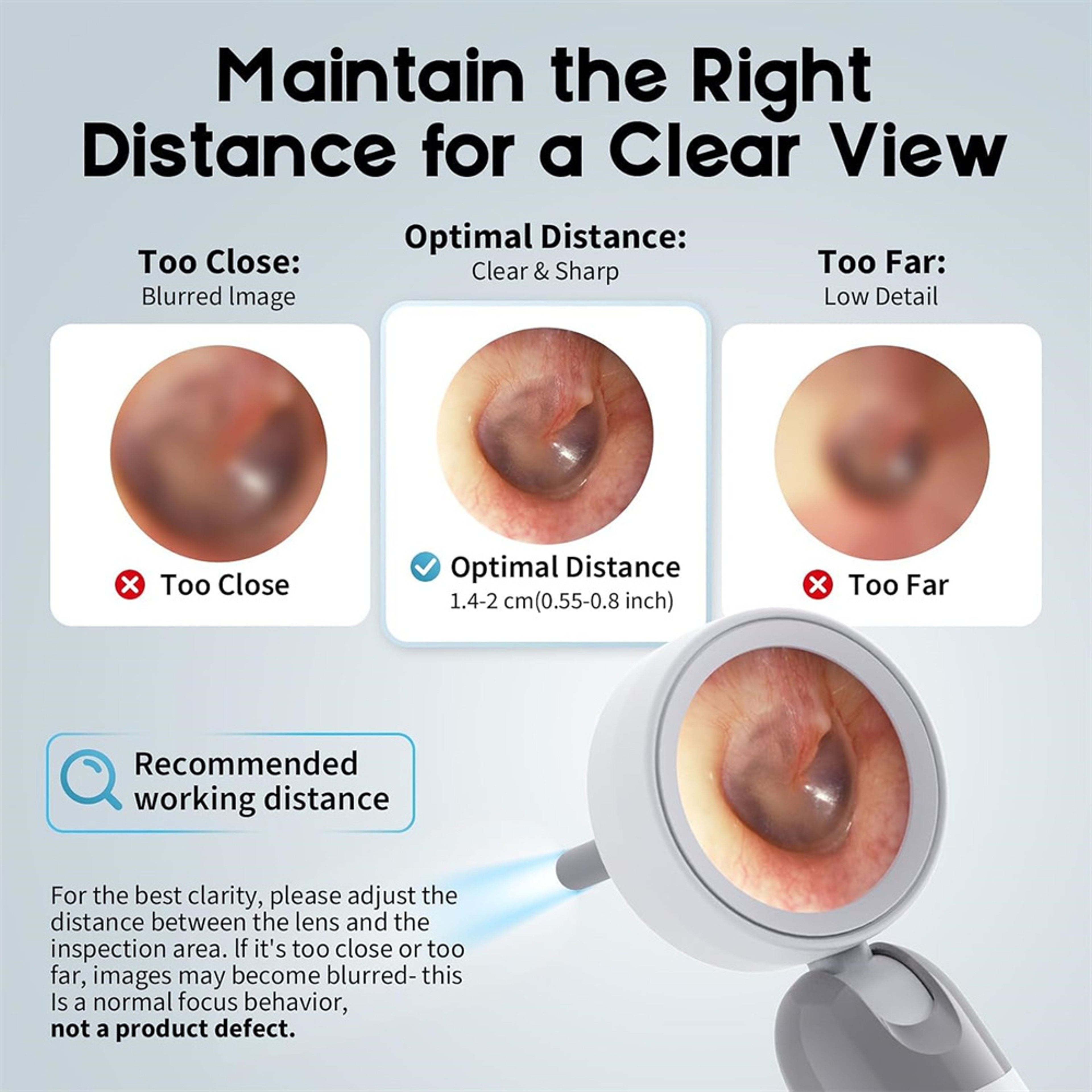 1080P Visual Ear Camera with 2MP Lens and 90° Rotating Head – view 4