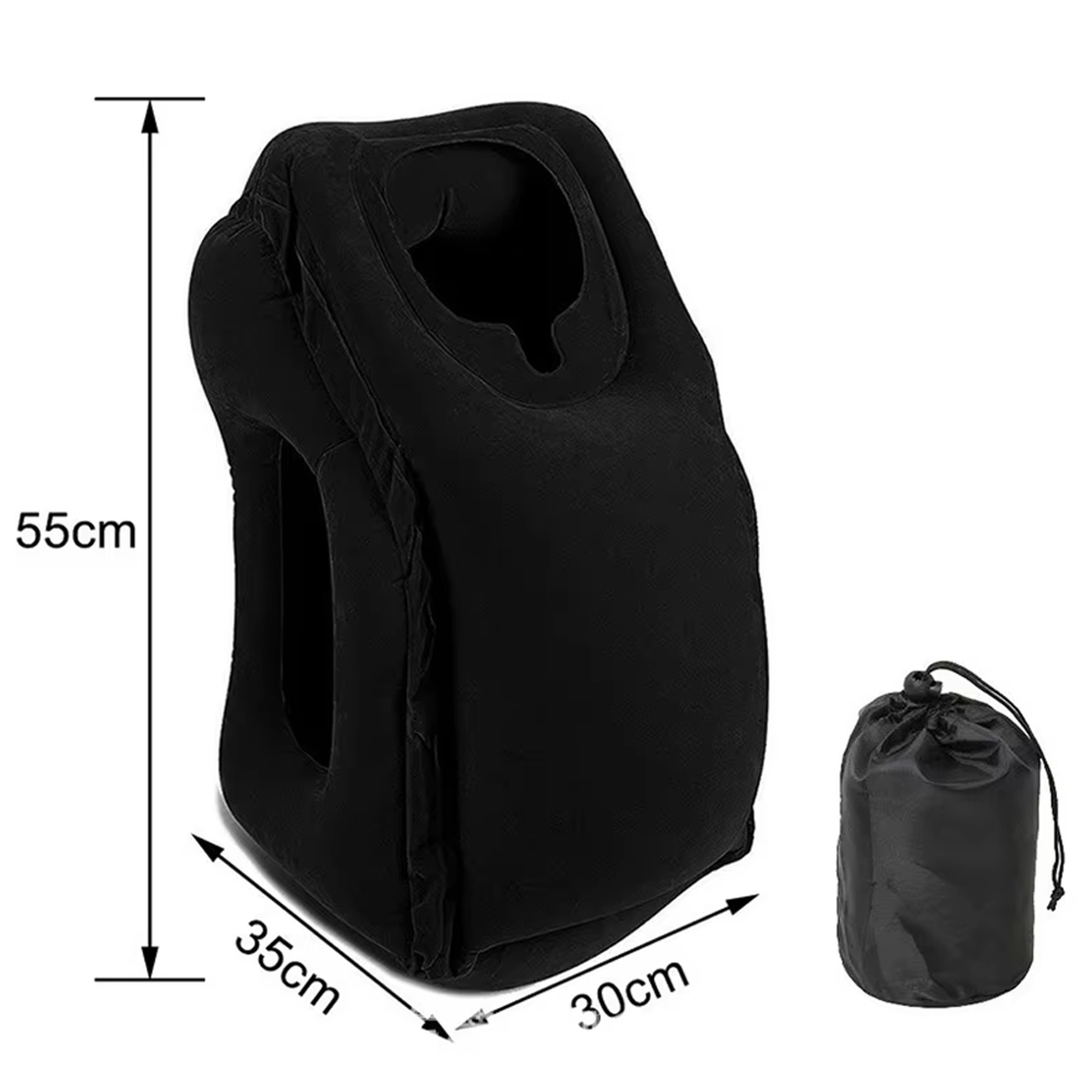 Inflatable Travel Neck Pillow for Airplane Flights Office Naps and Outdoor Rest – view 8