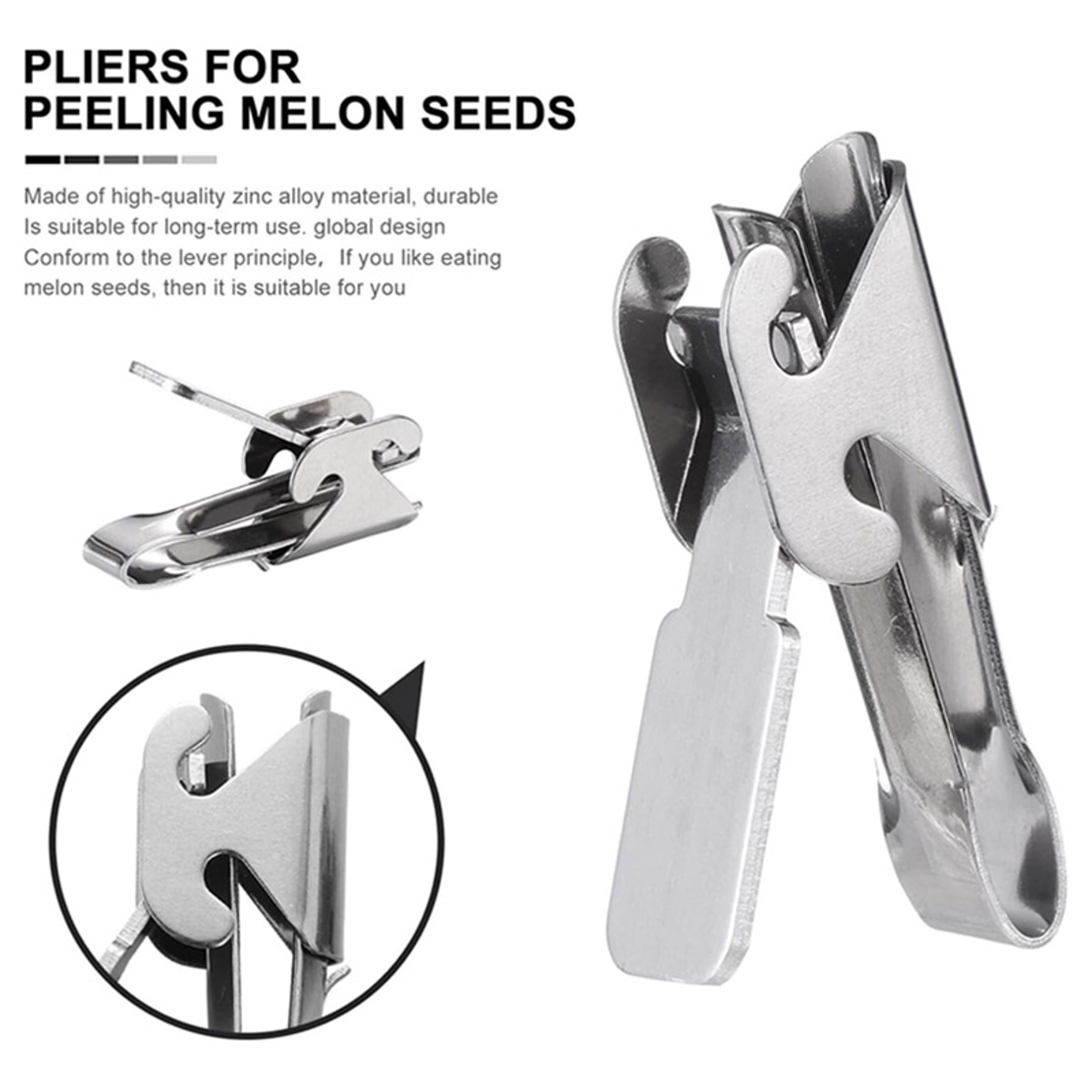Stainless Steel Seed Peeler and Nut Opener for Melon Seeds Peanuts and Pistachios – view 5