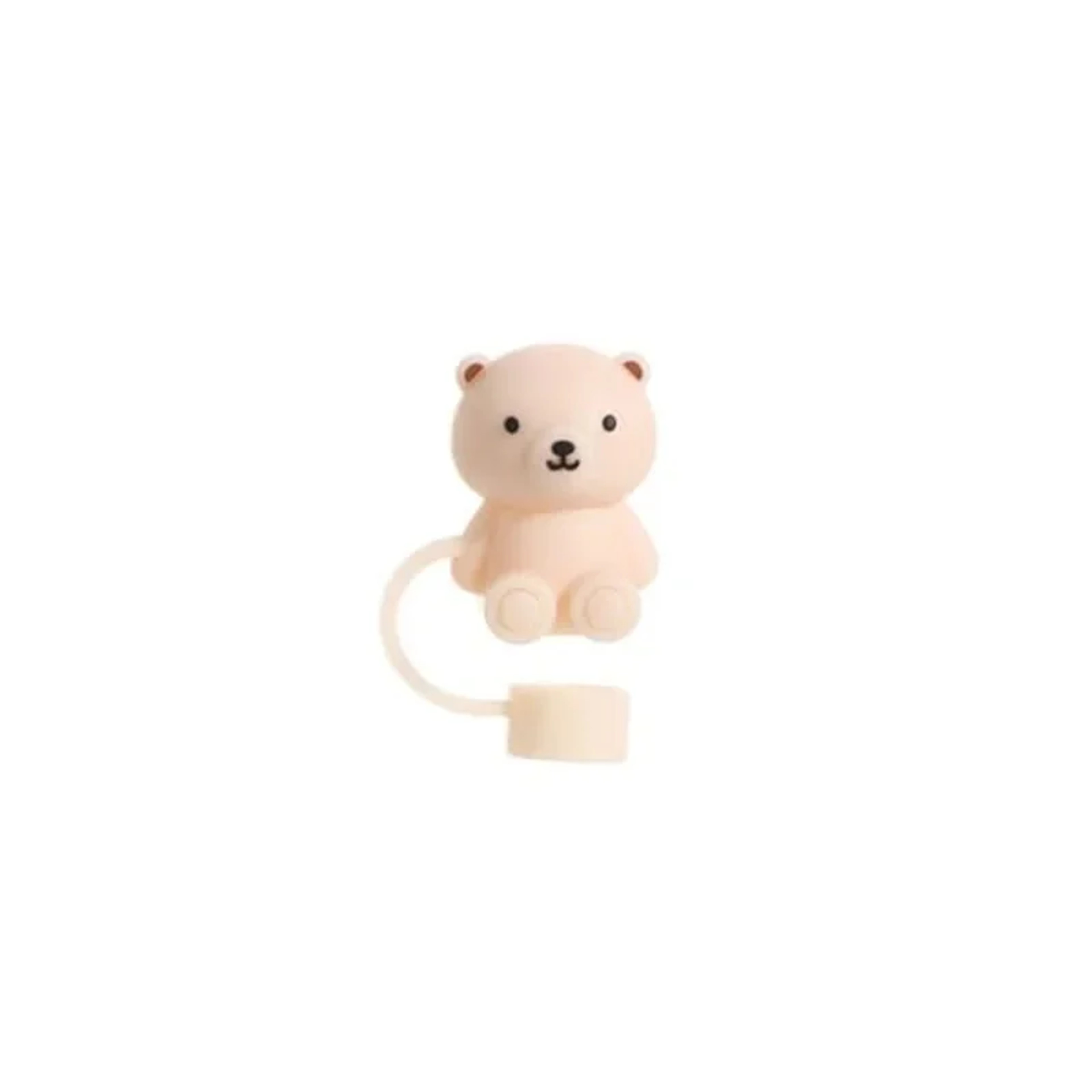 Cute Teddy Bear Silicone Straw Cover for 10mm Tumbler Straws – view 9